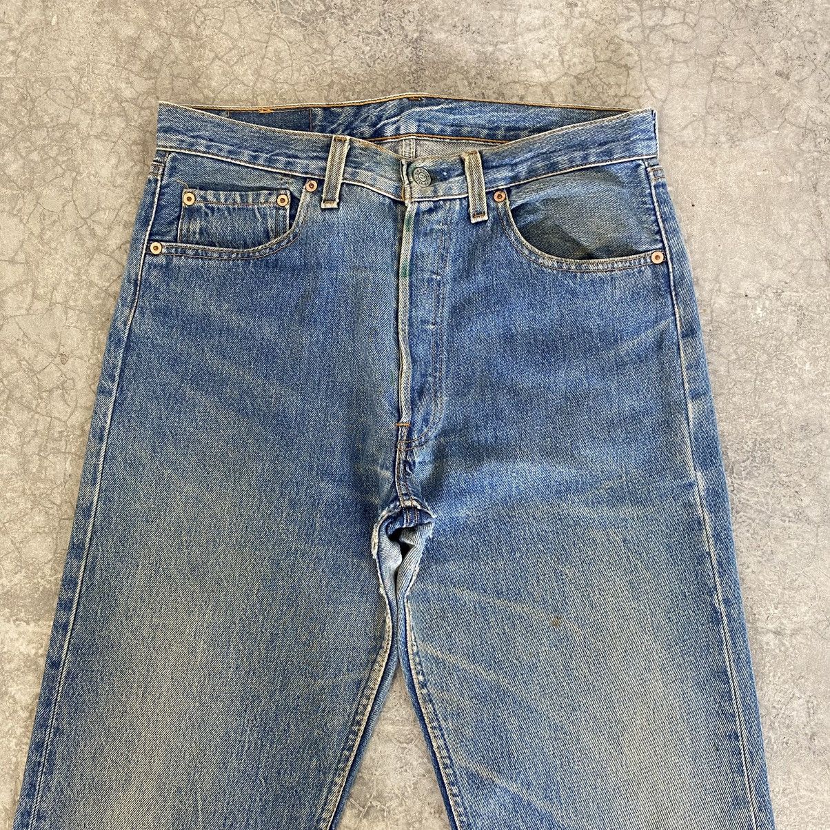 Levi's Vintage 90’s Levis 501 Faded Rusty Blue Jeans Size US 32 / EU 48 - 11 Thumbnail