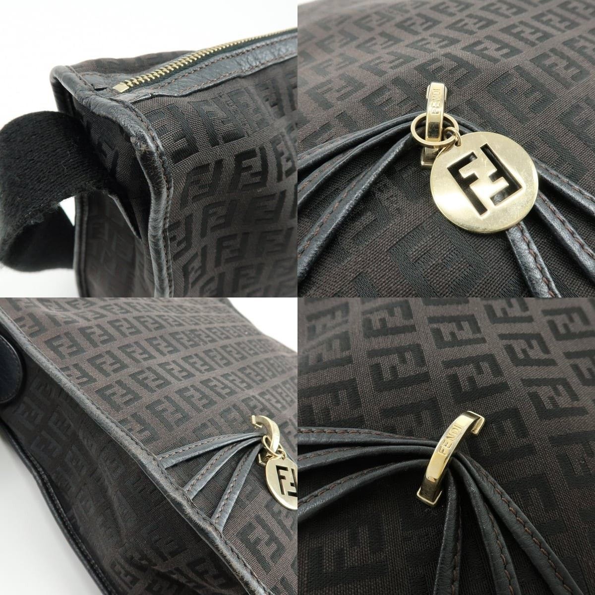 Fendi Fendi Zucchino Shoulder Bag Brown Size ONE SIZE - 6 Thumbnail