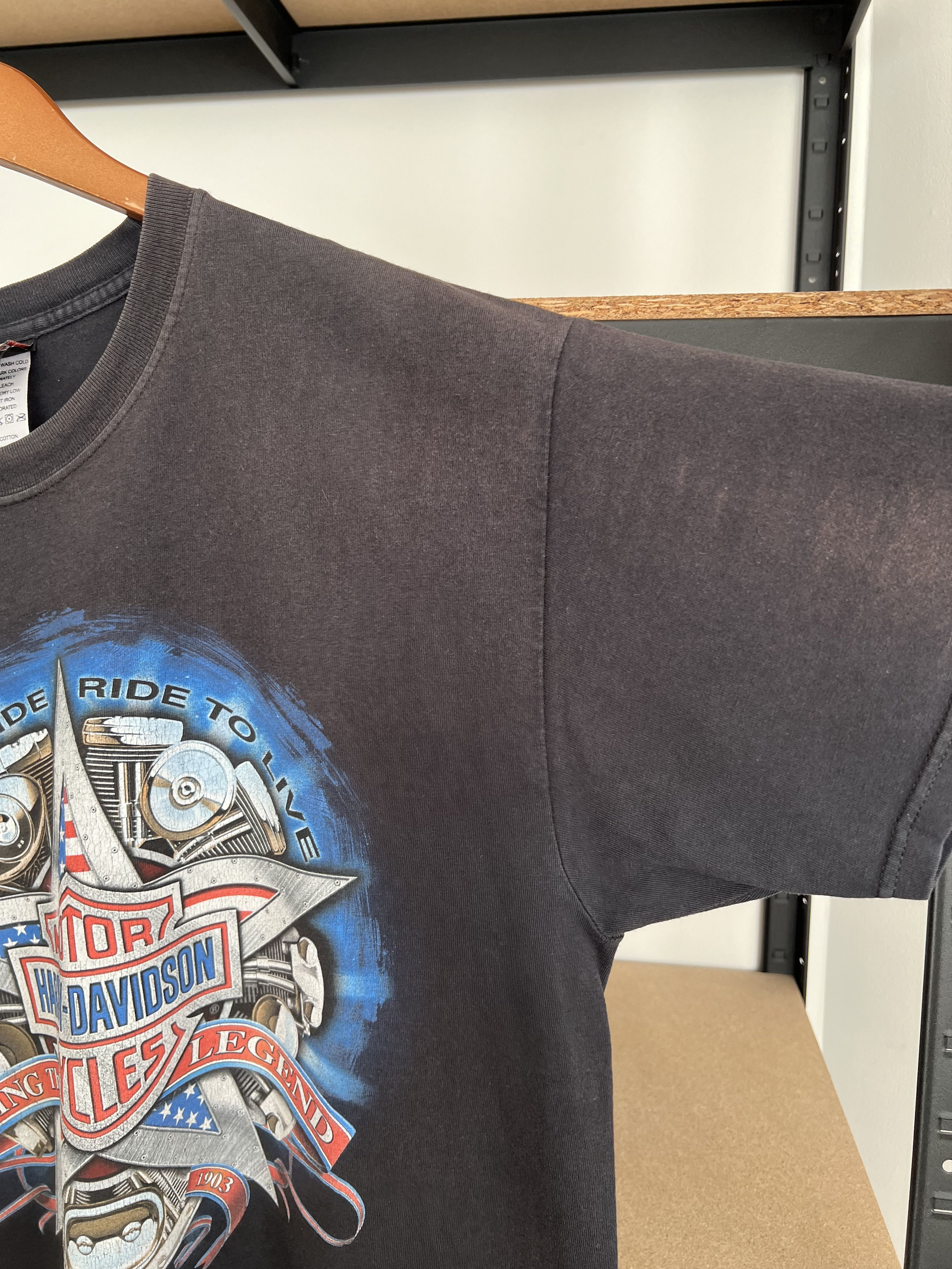 Harley Davidson Vintage 2007 Harley Davidson Live to Ride Las Vegas T-shirt Size US L / EU 52-54 / 3 - 14 Thumbnail