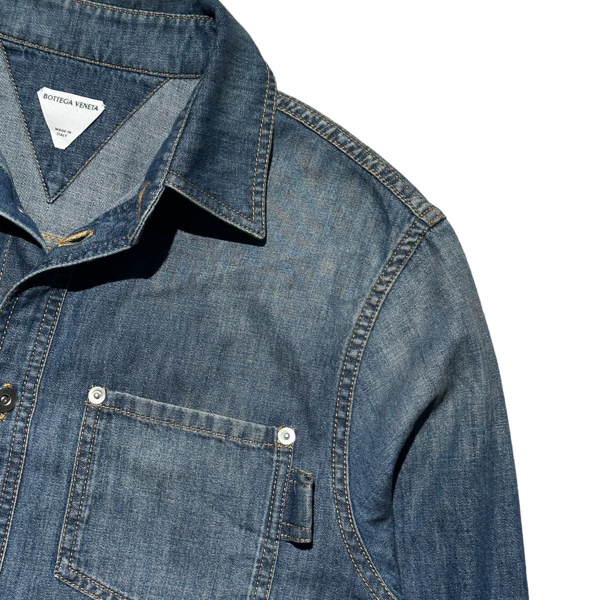 Bottega Veneta Denim carpenter button shirt Size US S / EU 44-46 / 1 - 3 Thumbnail