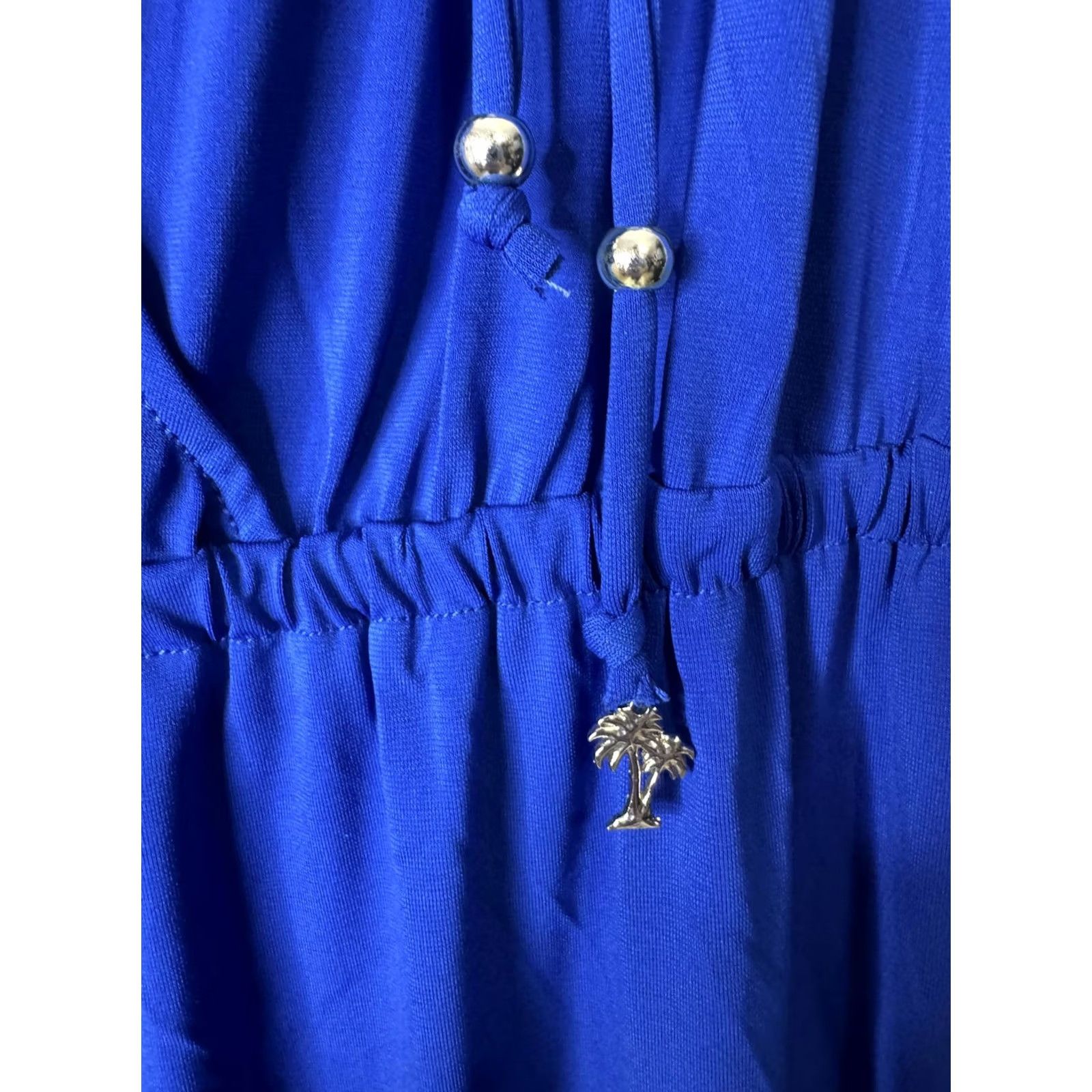Vintage VINTAGE Island Republic Blue Maxi Dress Women's L Sleeveless Scoop Neck Cotton Casual Summer Dress Size L / US 10 / IT 46 - 4 Thumbnail