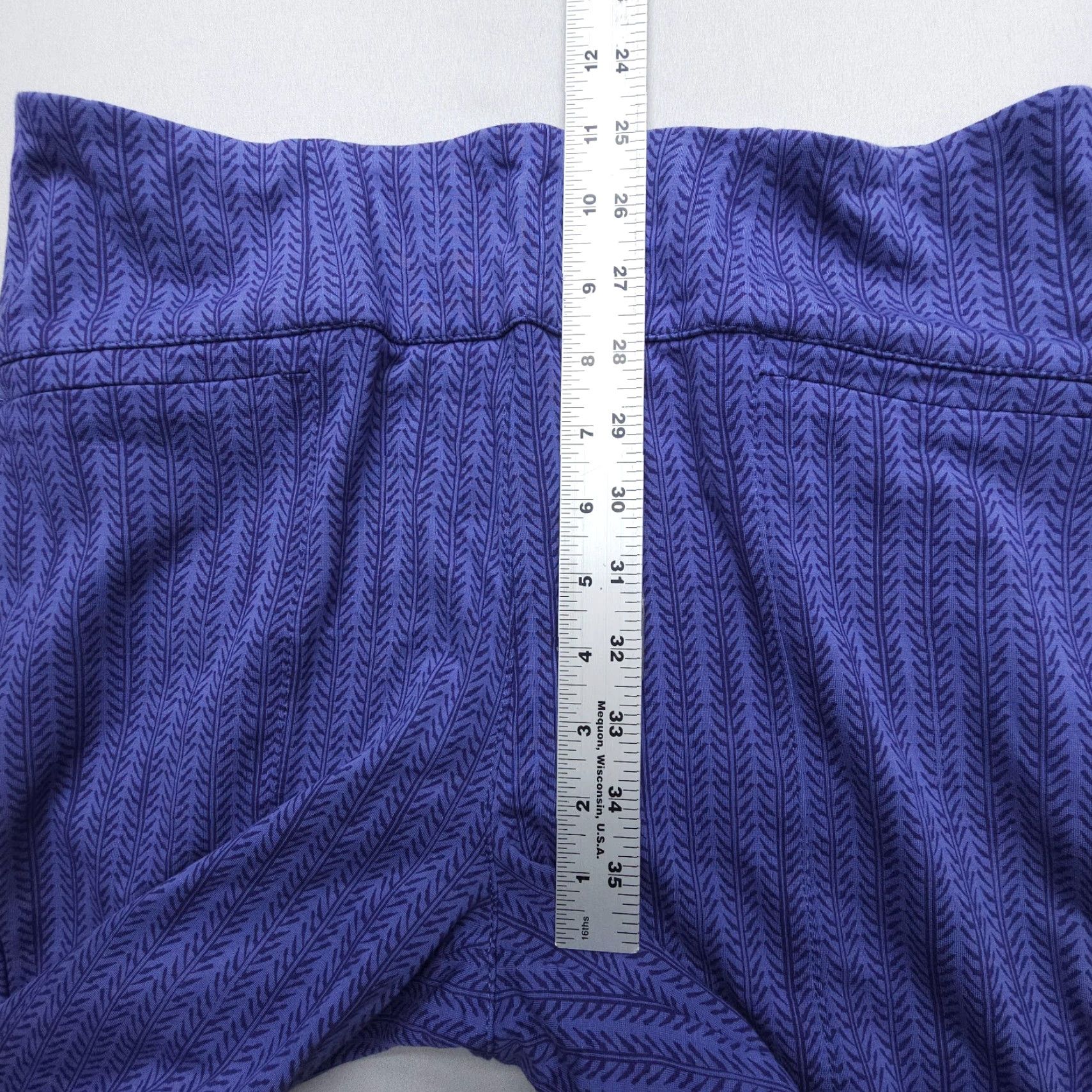 Vintage Betabrand Pull On Purple Power Down Pants Ankle Leggings Size Large Slim Size 36" / US 14 / IT 50 - 6 Thumbnail