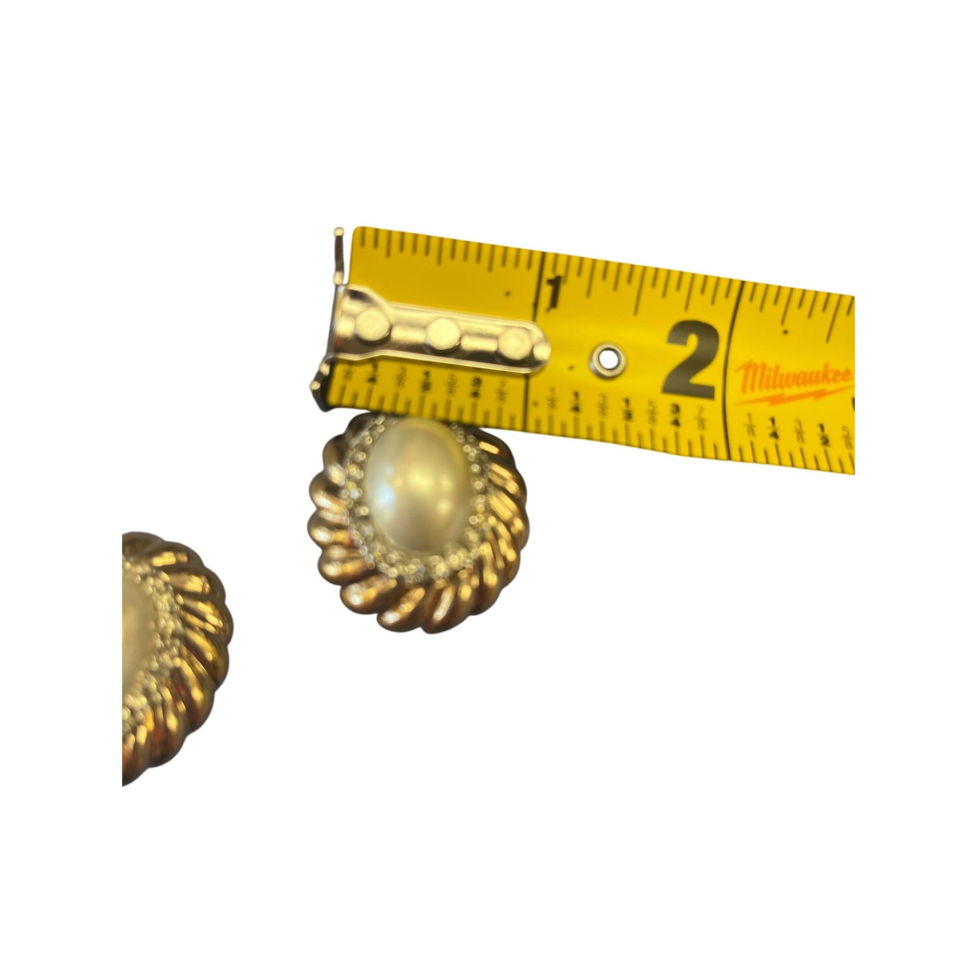 Other Panetta Vintage faux pearl rhinestones gold tone clip on ear Size ONE SIZE - 13 Thumbnail