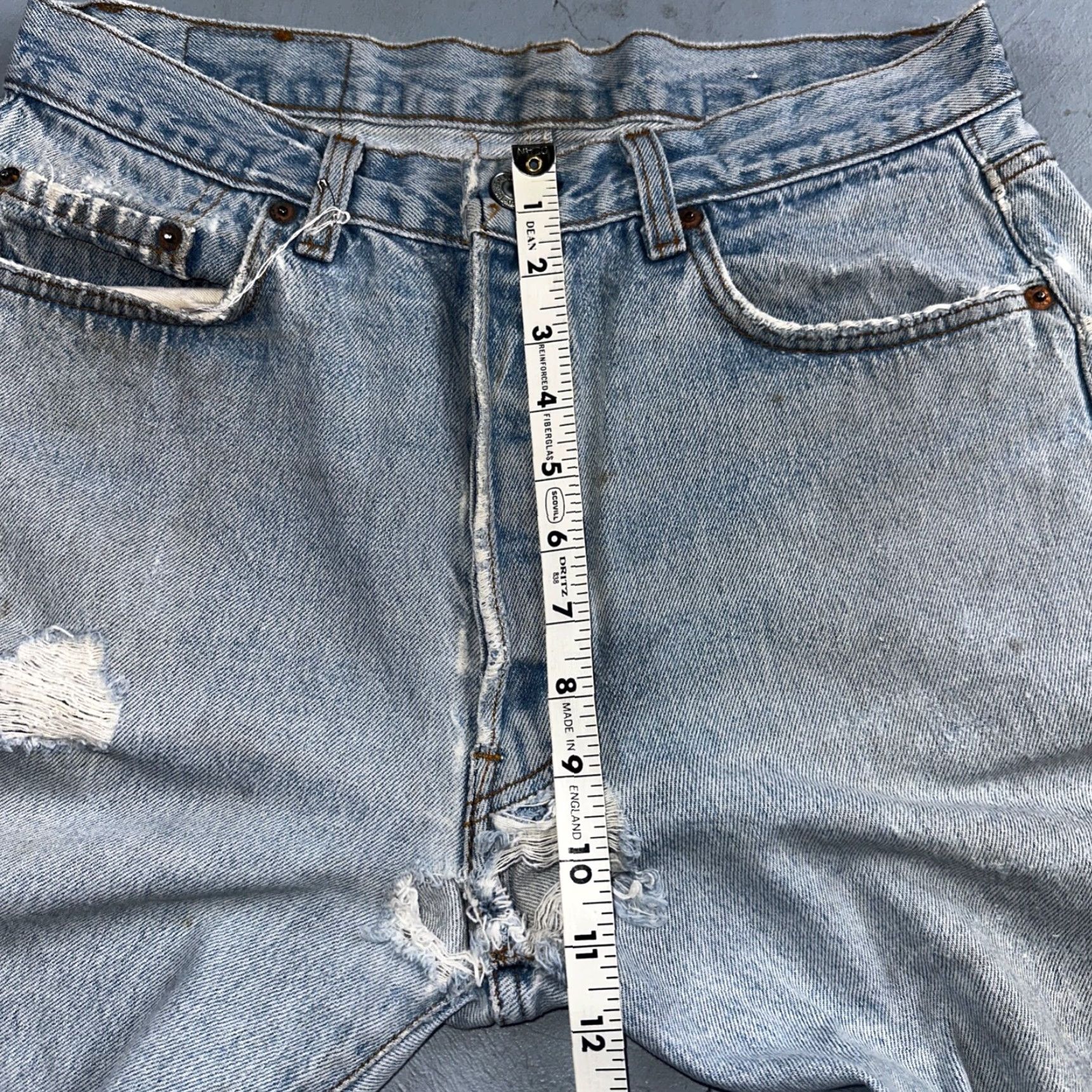 Levi's VINTAGE Levi's 501 Jeans Straight 34x36 Blue Light Wash 80s USA Mens Size US 34 / EU 50 - 6 Thumbnail