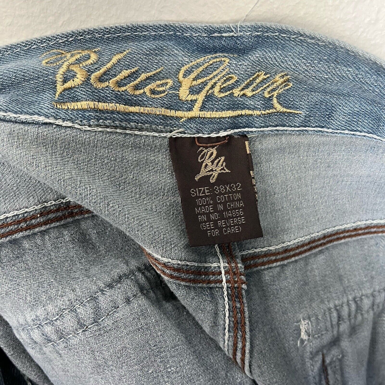 Blue Gear Blue Gear | Distressed Relaxed Baggy Jeans Vintage Y2K 38 Size US 38 / EU 54 - 7 Thumbnail