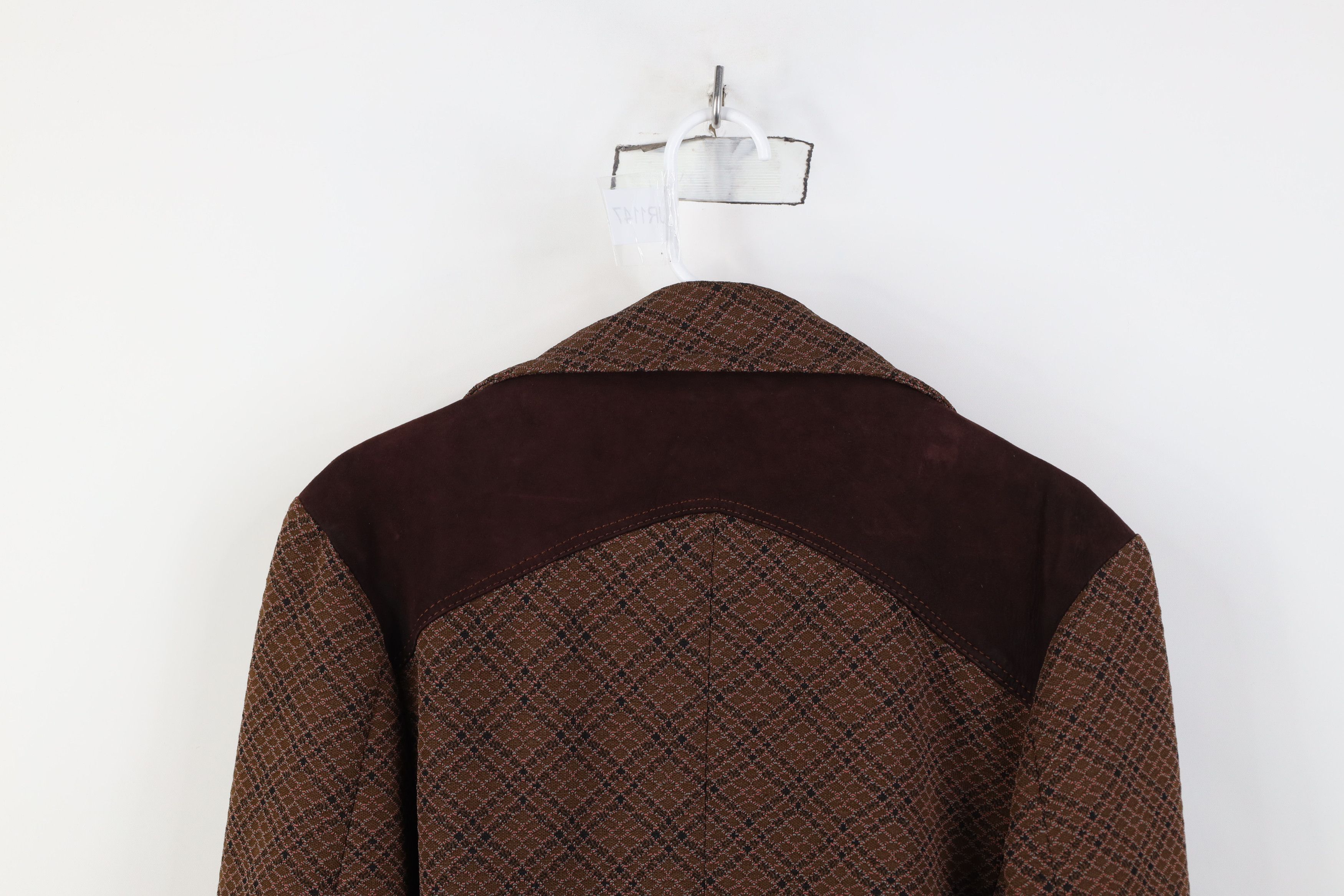 Vintage Vintage 60s 70s Streetwear Knit Button Jacket Blazer Plaid Size US XXL / EU 58 / 5 - 15 Thumbnail
