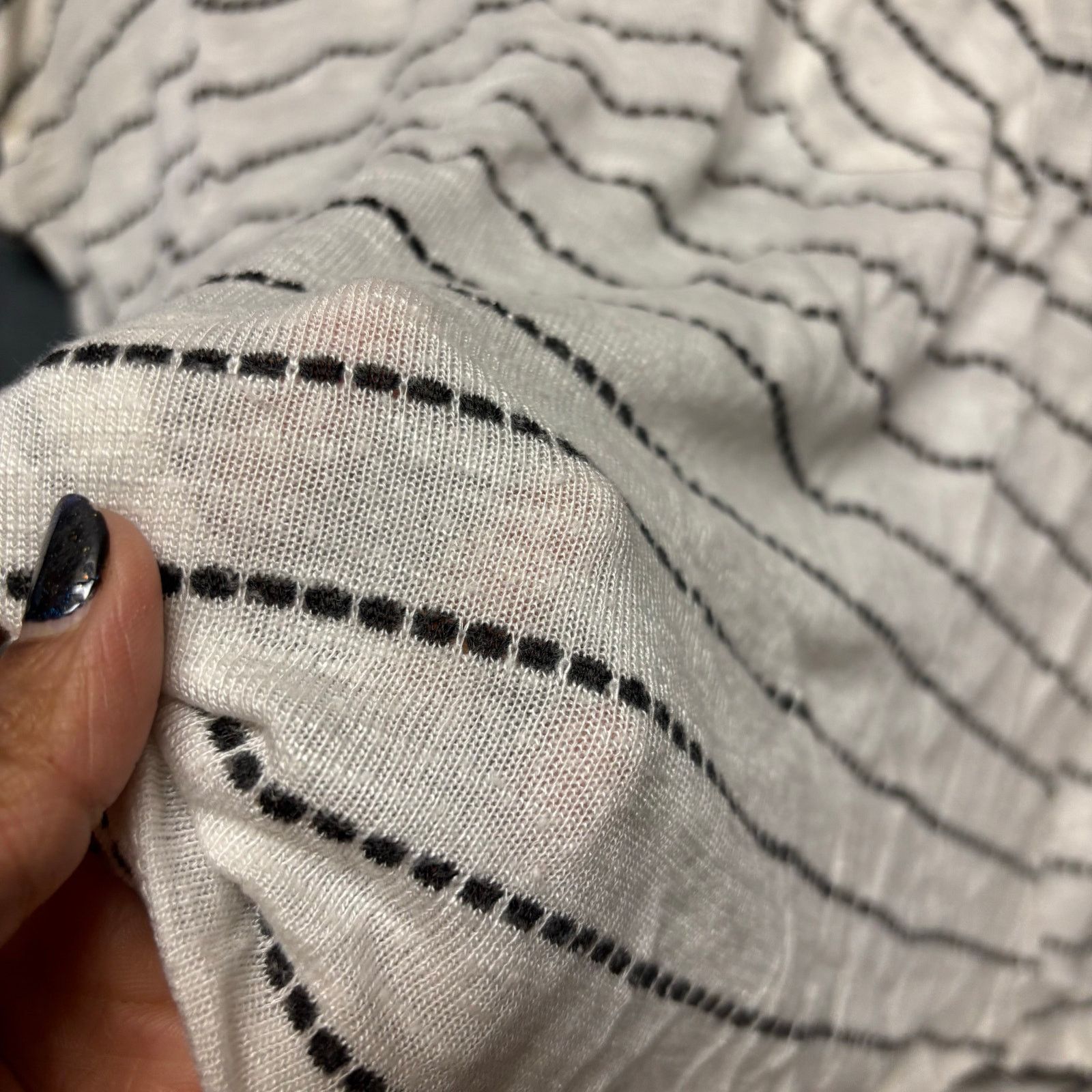 Forever 21 Forever 21 Striped Knit Short Sleeve Top Large Pocket Size L / US 10 / IT 46 - 5 Thumbnail