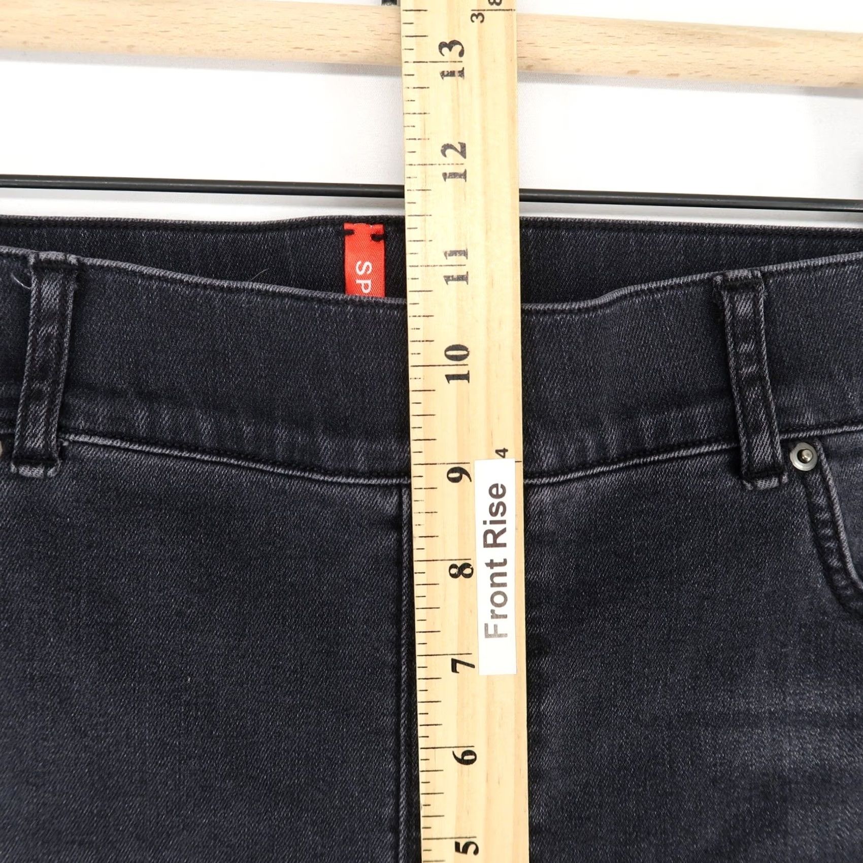 Spanx Spanx Ankle Straight Jeans Womens XL Washed Black Stretch Denim Pull On High Rise Shaping Size 40" / US 18 - 6 Thumbnail