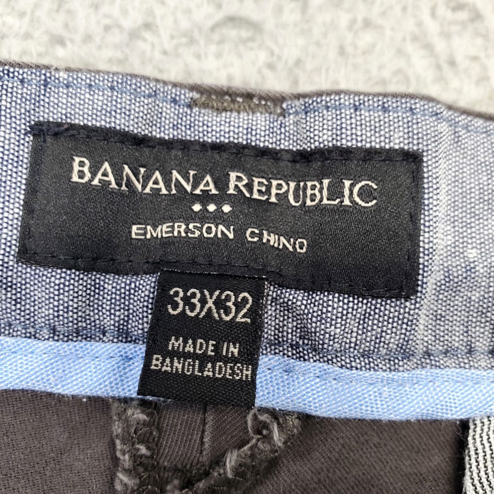 Banana Republic Banana Republic Mens Chino Pants 33x32 Gray Flat Front Slash Pocket Straight Leg Shirt? Size US 33 - 6 Thumbnail