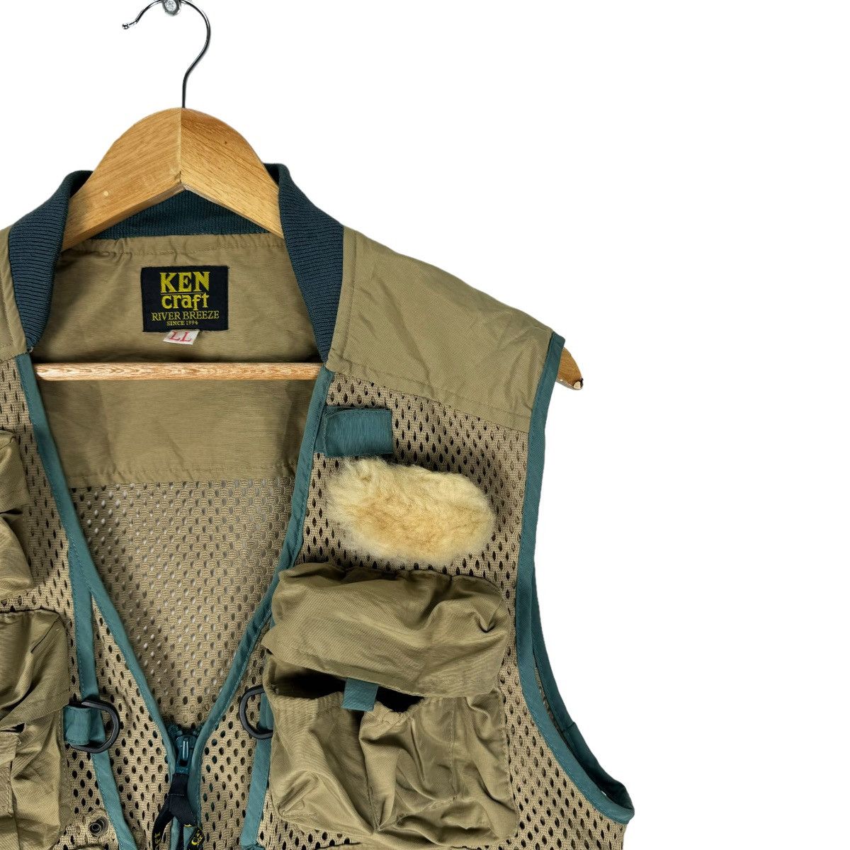 Vintage ❄️KEN CRAFT RIVER FISHING UTILITY POCKET MESH VEST Size US L / EU 52-54 / 3 - 3 Thumbnail