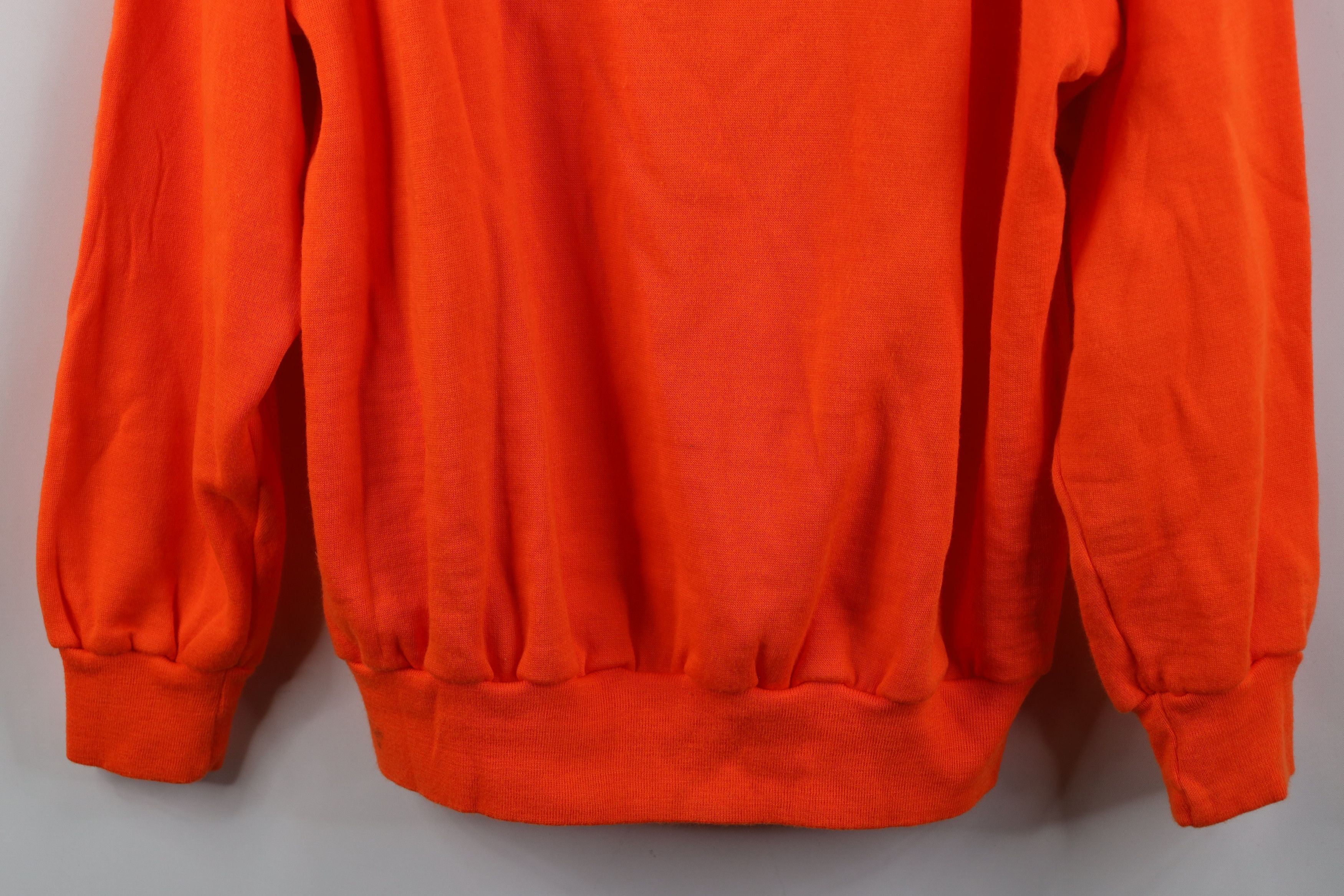 Vintage Vintage 80s 90s Streetwear Blank Sweatshirt Blaze Orange Size US L / EU 52-54 / 3 - 3 Thumbnail