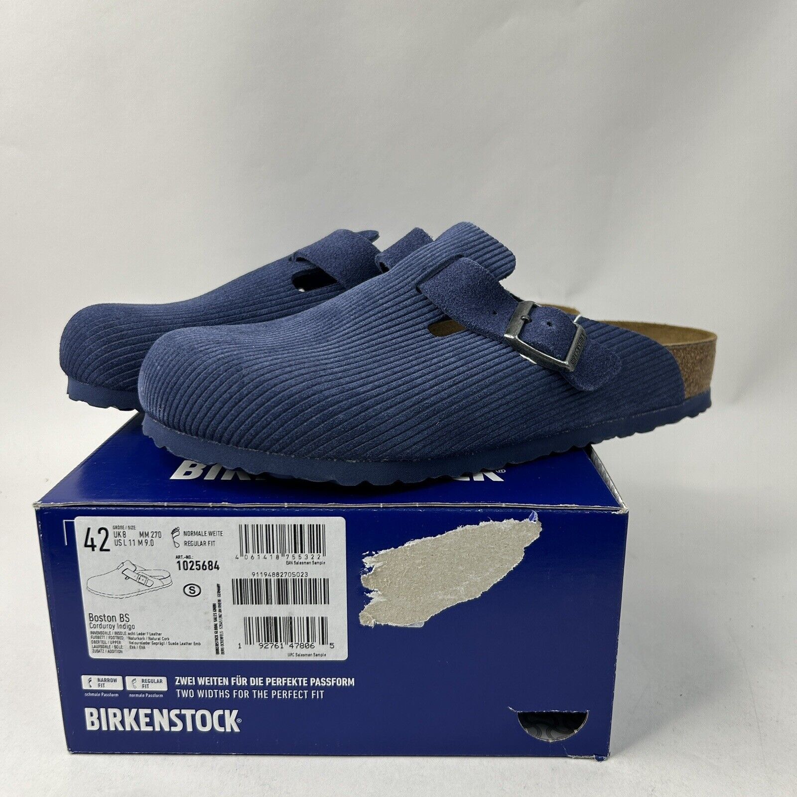Birkenstock Birkenstock Boston “Corduroy Indigo” 2024 Size US 9 / EU 42 - 3 Thumbnail