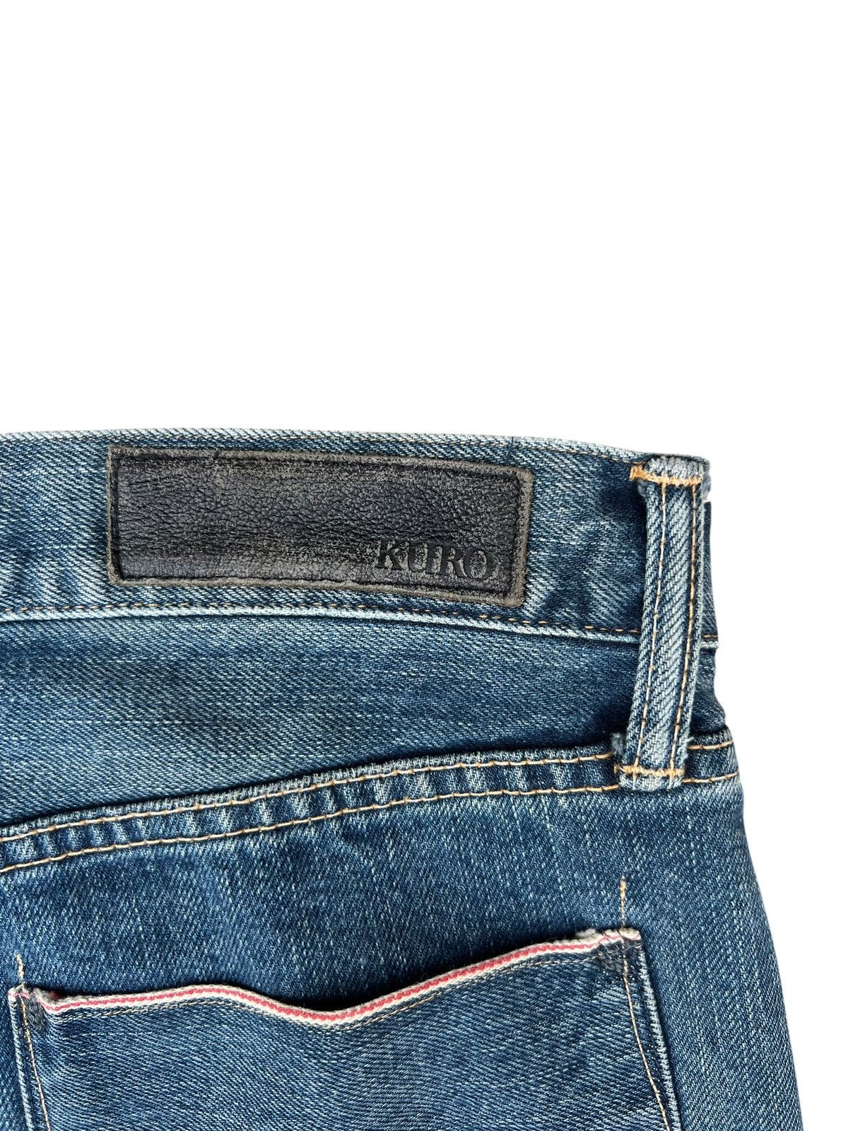 KURO KURO Japan GRAPHITE Distressed Denim Selvedge Jeans Size US 32 / EU 48 - 19 Thumbnail
