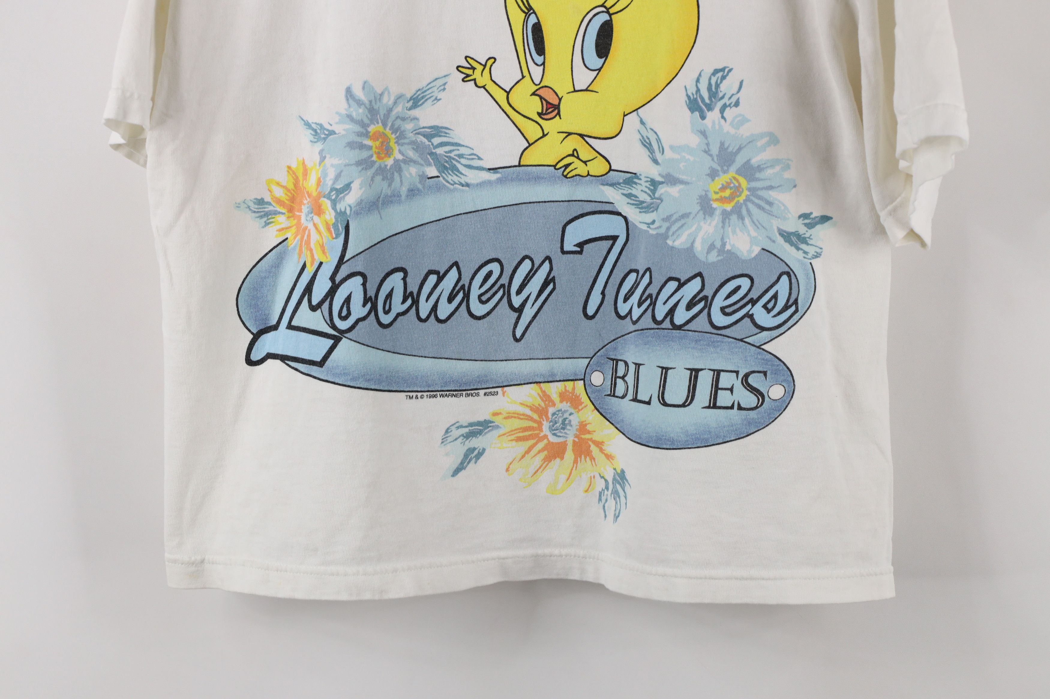 Vintage Vintage 90s Looney Tunes Spell Tweety Bird Flower T-Shirt Size L / US 10 / IT 46 - 3 Thumbnail