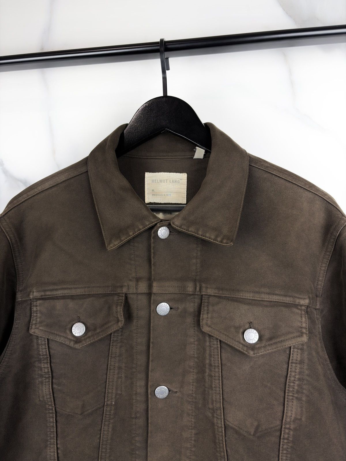 Helmut Lang SS99 Helmut Lang Vintage Moleskin 2 Pocket Trucker Jacket Size US S / EU 44-46 / 1 - 3 Thumbnail