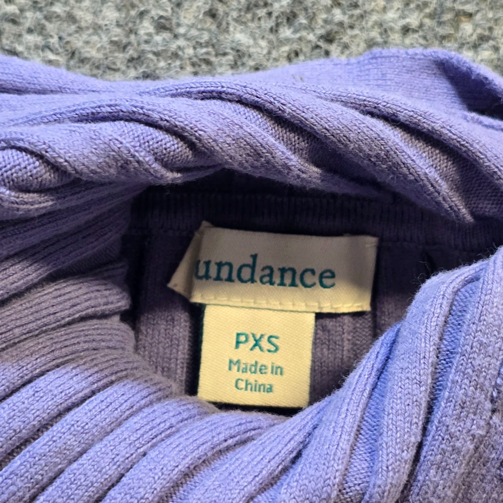 Vintage Sundance Top Womens XS Petite Purple Ribbed Knit Turtleneck Stretch Casual Shirt Size XS / US 0-2 / IT 36-38 - 5 Thumbnail