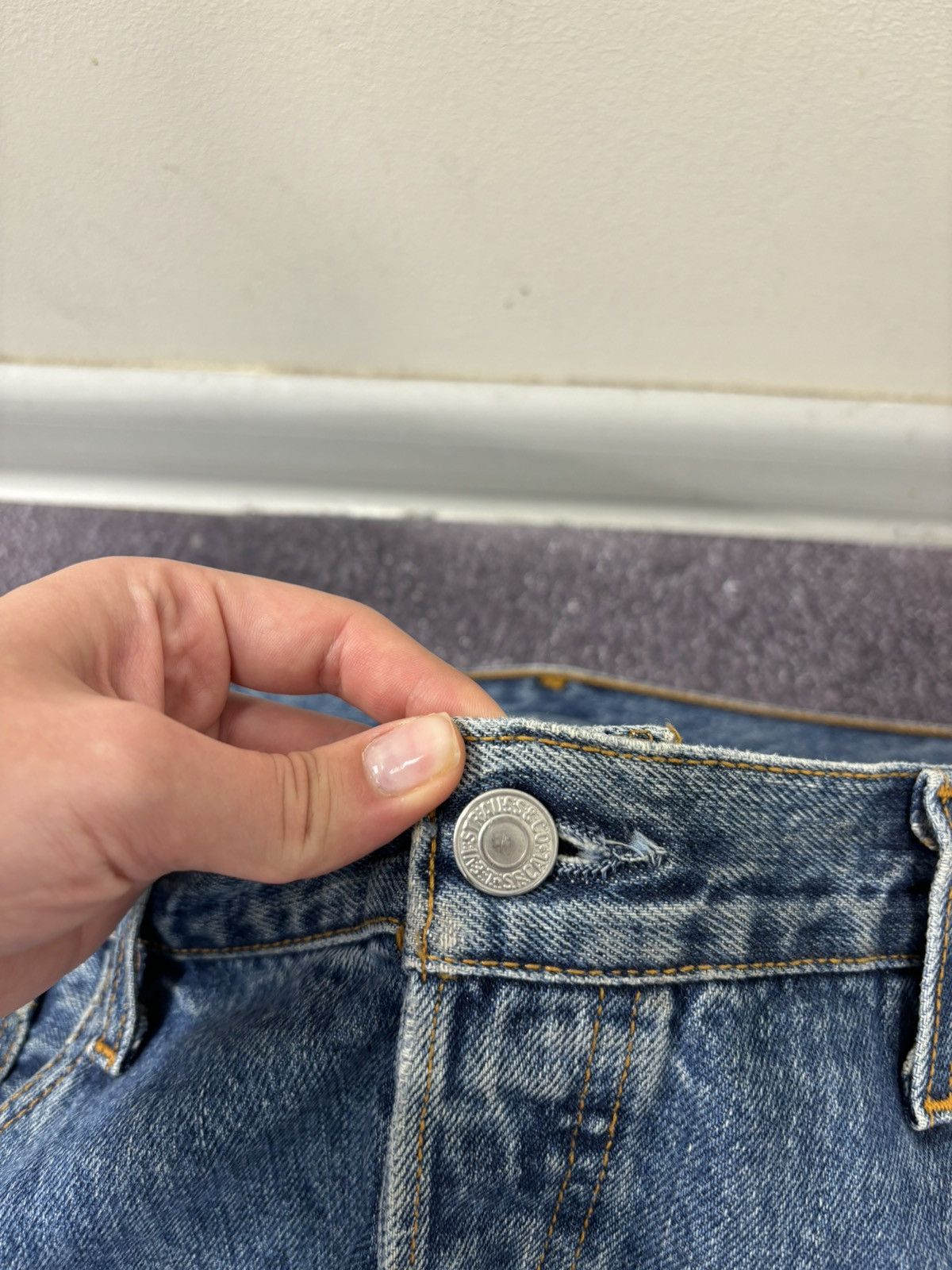 Levi's Vintage Levi’s 501 Akira 1/1 Handmade Custom Denim Jeans Size US 36 / EU 52 - 9 Thumbnail