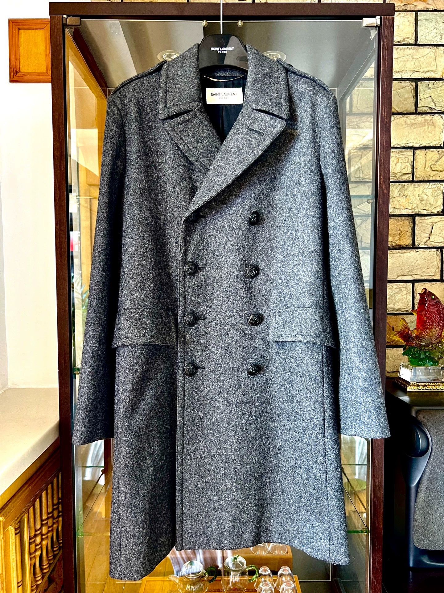 Saint Laurent Paris Saint Laurent Paris Navy coat Size US M / EU 48-50 / 2 - 1 Thumbnail