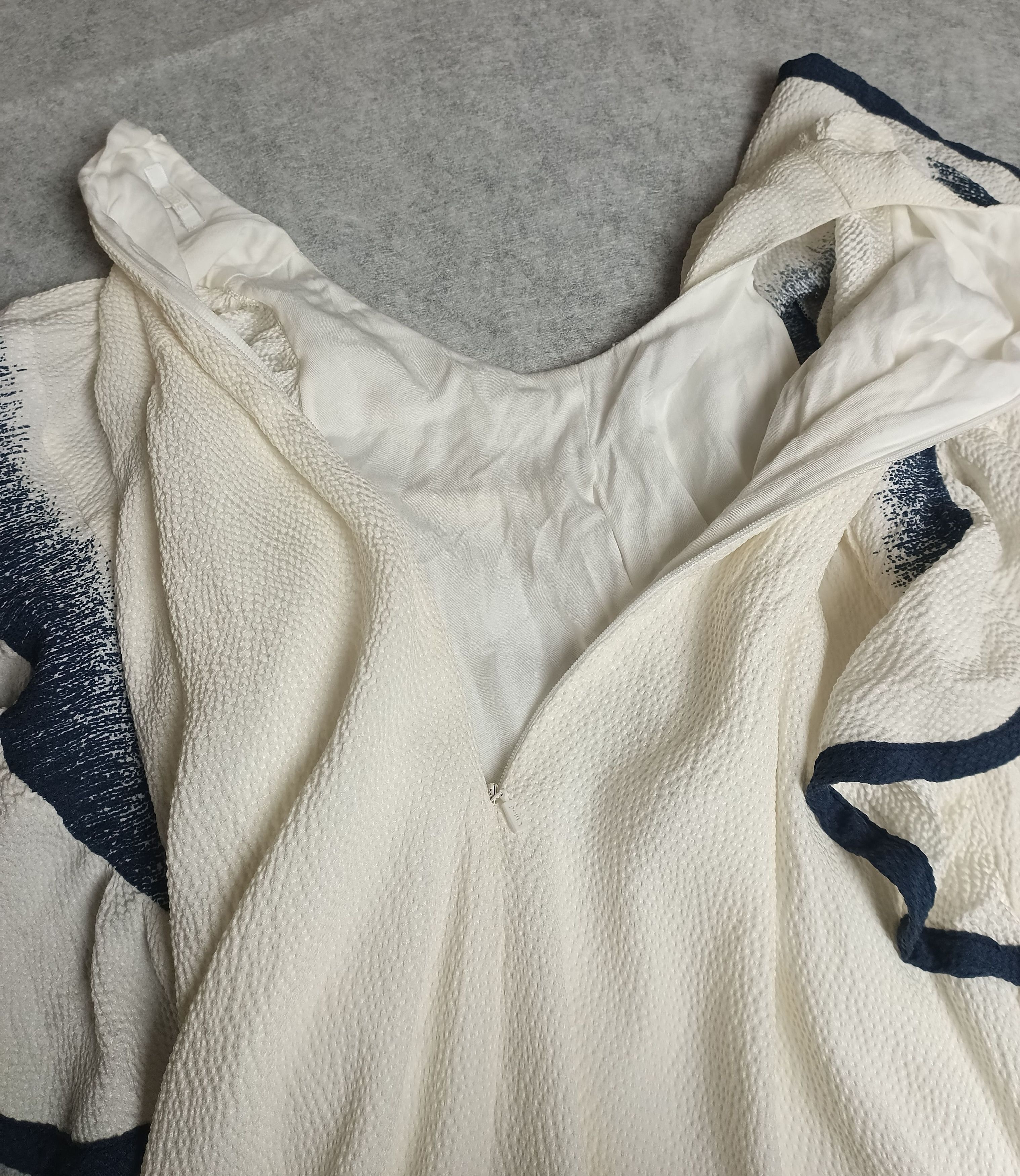Chloe Chloe Ivory Blue Silk Girls Dress Size 10y Size XXS / US 00 / IT 34 - 6 Thumbnail