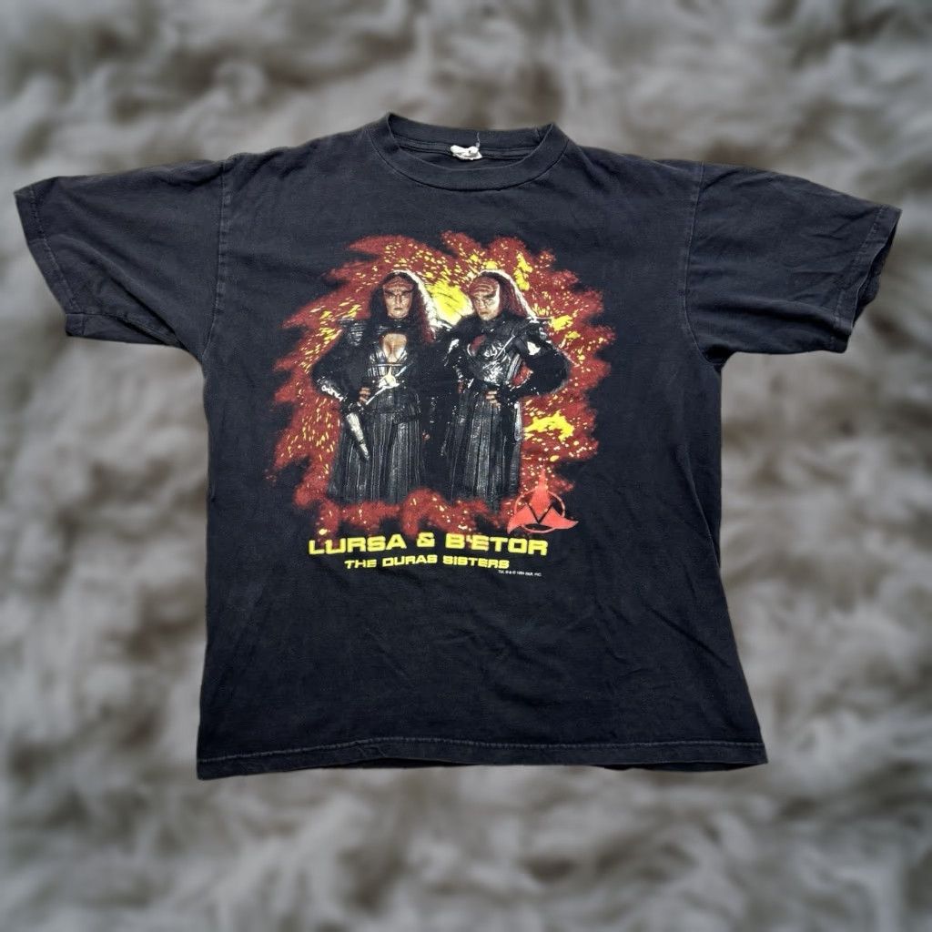 Vintage VINTAGE Star Trek Generations T Shirt XL Lursa Duras Sisters 1993 Tour Champ Size US XL / EU 56 / 4 - 1 Thumbnail