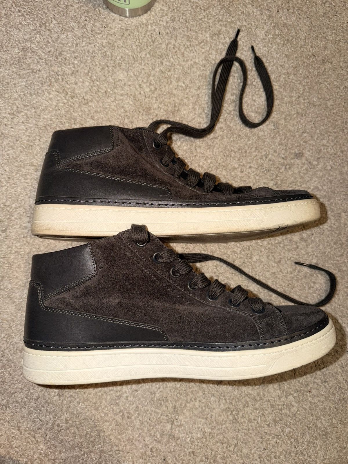 Prada Prada Leather high top sneakers Size US 9 / EU 42 - 1 Thumbnail