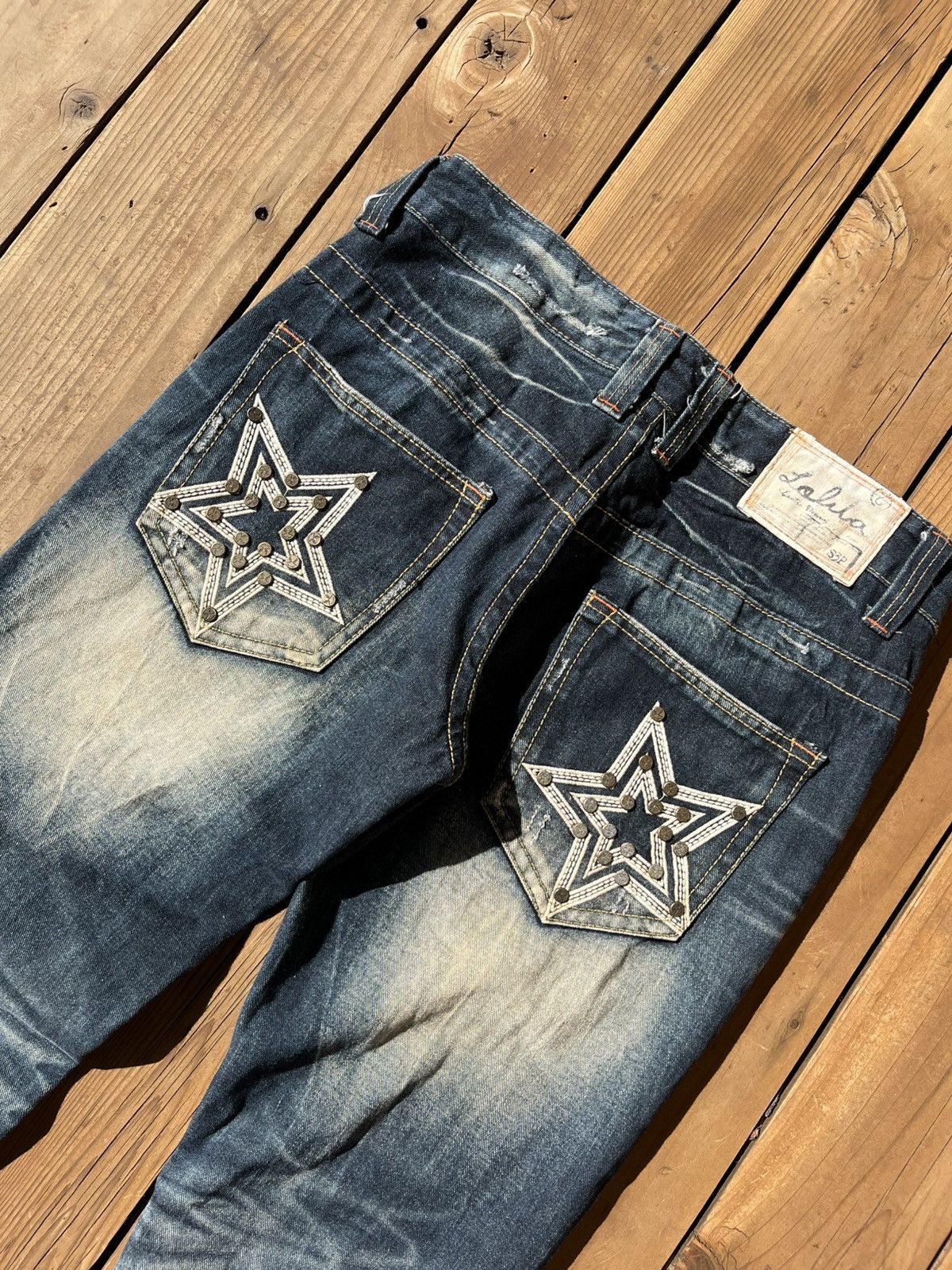 Japanese Brand × Vintage Vintage Distressed Lolita Star Denim Size US 34 / EU 50 - 3 Thumbnail