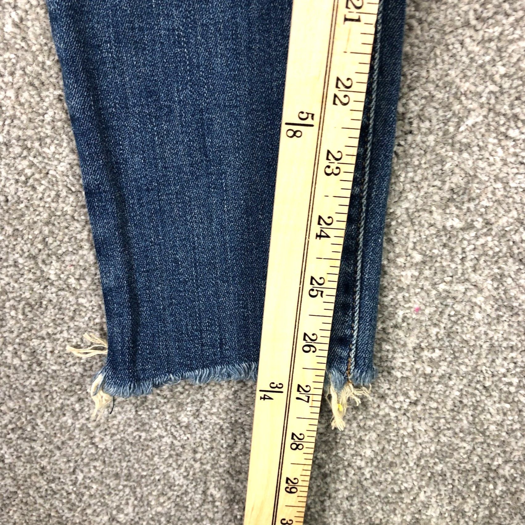 Lucky Brand Lucky Brand Jeans Women Skinny 0 25 Ankle Raw Hem Distressed Blue Denim Pants Size 25" / US 0 / IT 36 - 6 Thumbnail