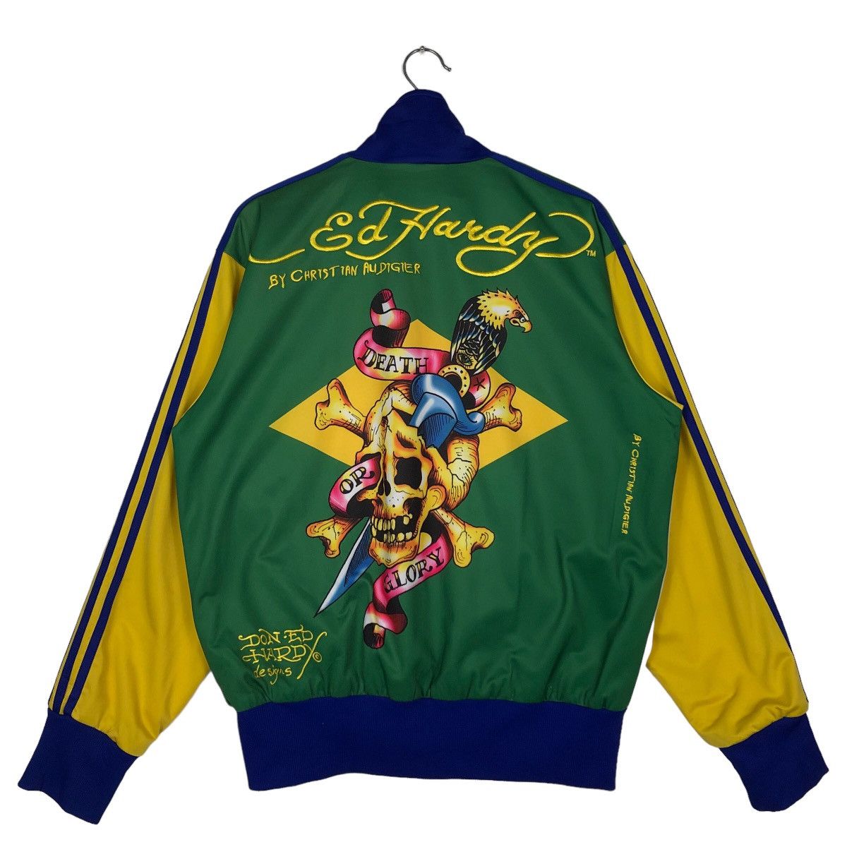 Christian Audigier Rare Over Print Tracktop Jacket Ed Hardy Big Logo Spell Out Size US M / EU 48-50 / 2 - 7 Thumbnail