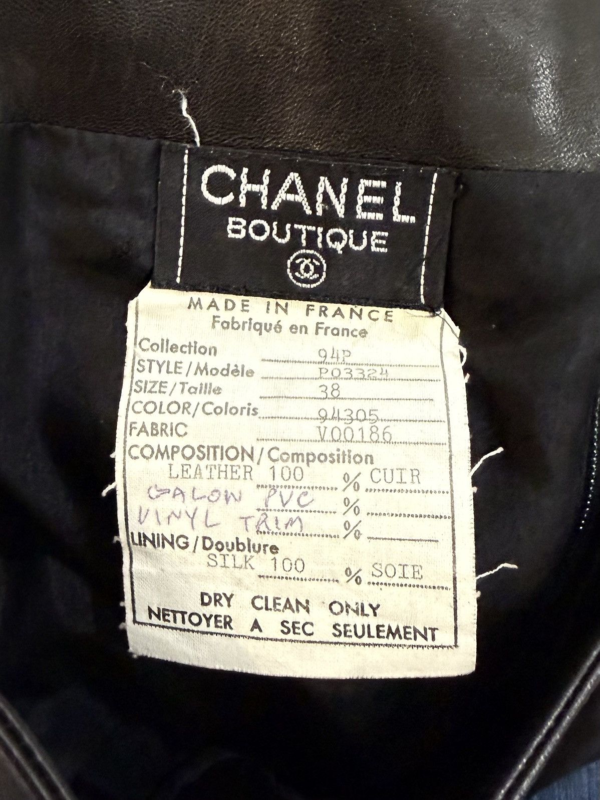 Chanel Chanel 1994 RTW leather mini skirt Size 38" / US 16 / IT 52 - 3 Thumbnail