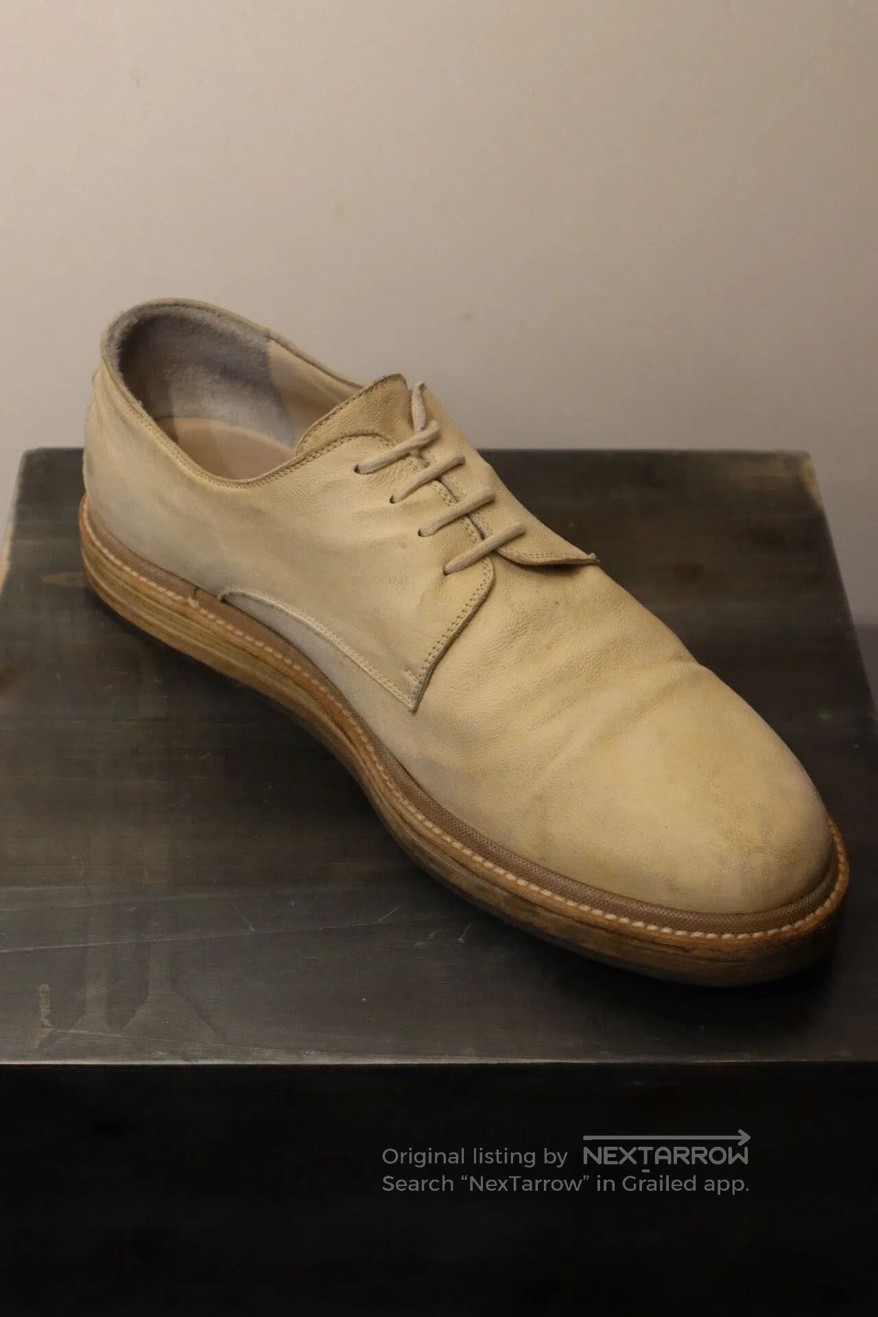 Ann Demeulemeester Suede Derby Shoes.