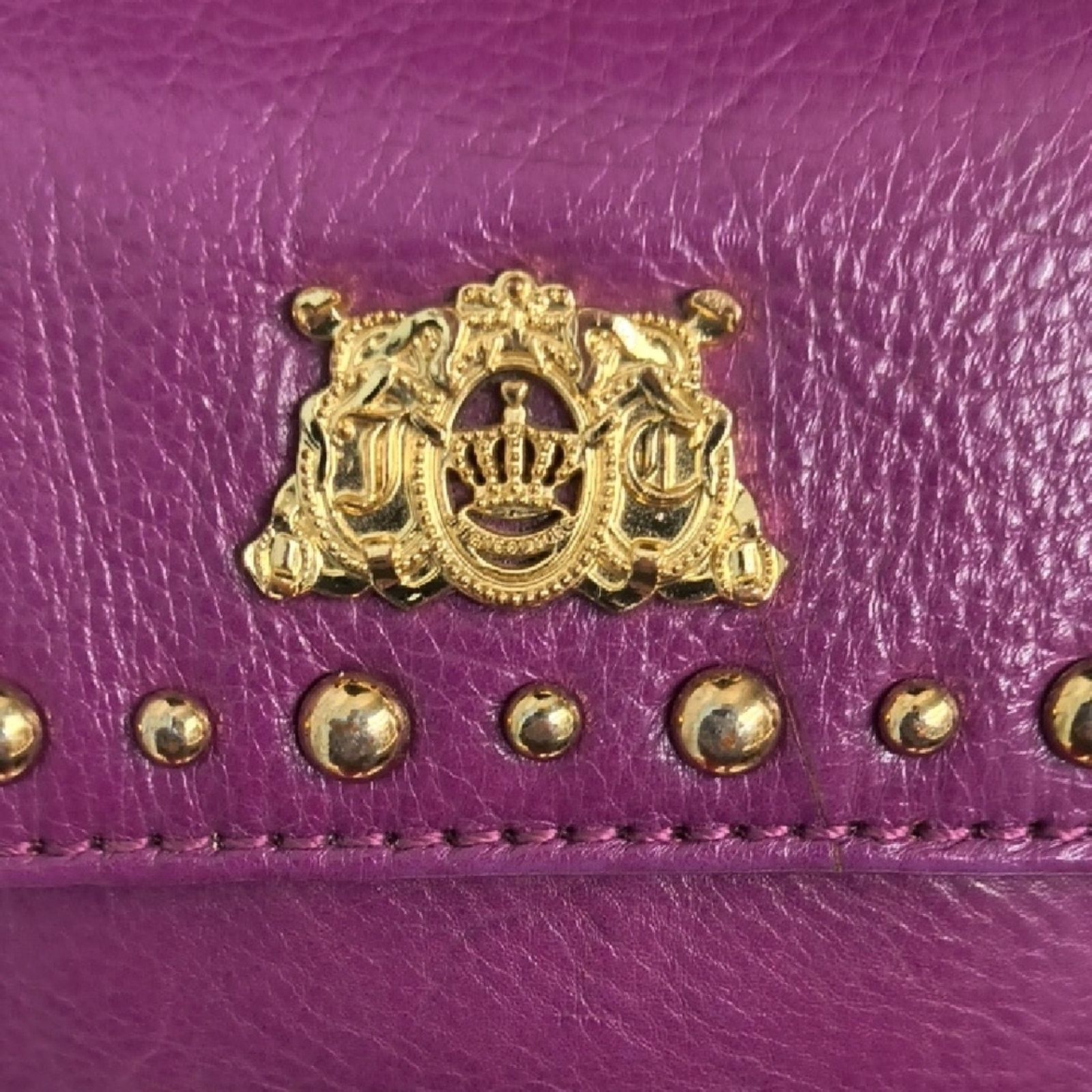 Juicy Couture Y2K Juicy Couture Purple Studded Leather Crossbody Bag Size ONE SIZE - 3 Thumbnail