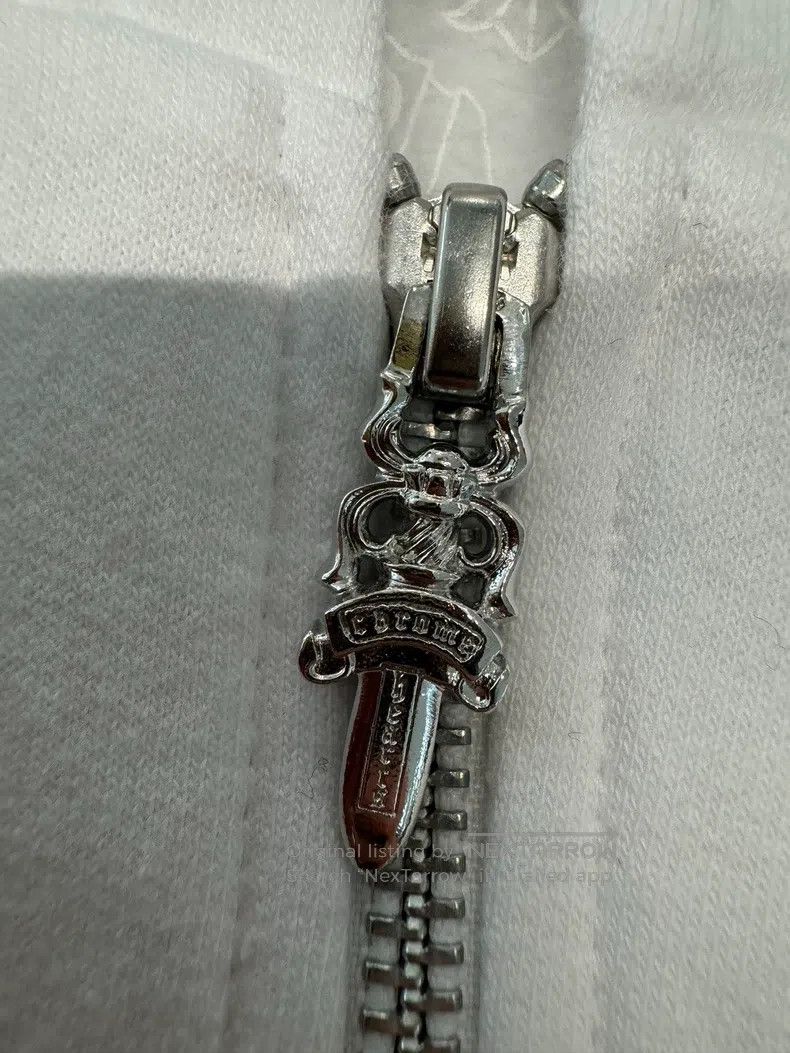 Chrome Hearts CHROME HEARTS Size XL White arm blue letter zipper hoodie Size US XL / EU 56 / 4 - 4 Thumbnail