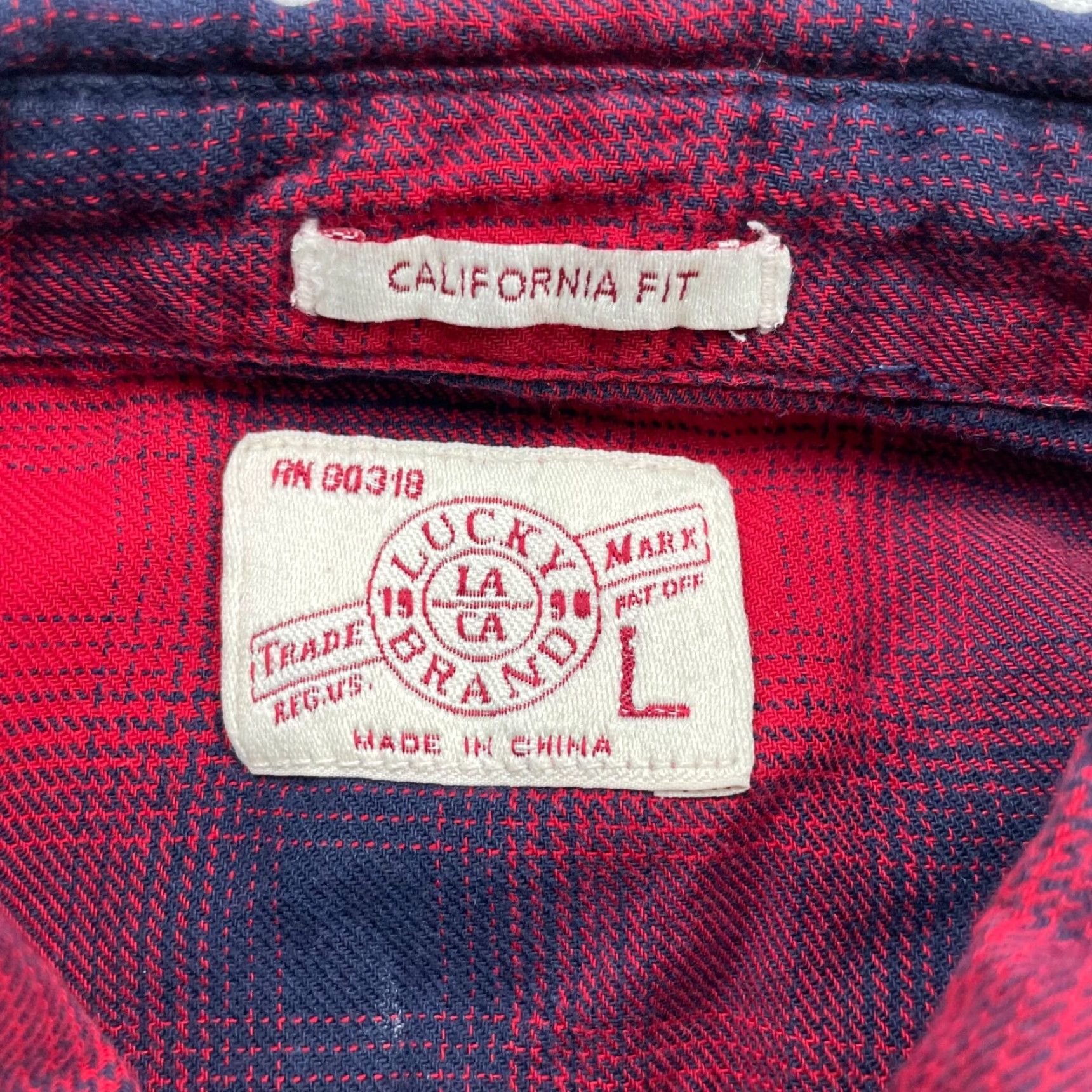 Lucky Brand Lucky Brand California Fit Flannel Shirt Red/Blue Plaid L Large Long Sleeve Button-Up Casual Mens Size US L / EU 52-54 / 3 - 5 Thumbnail