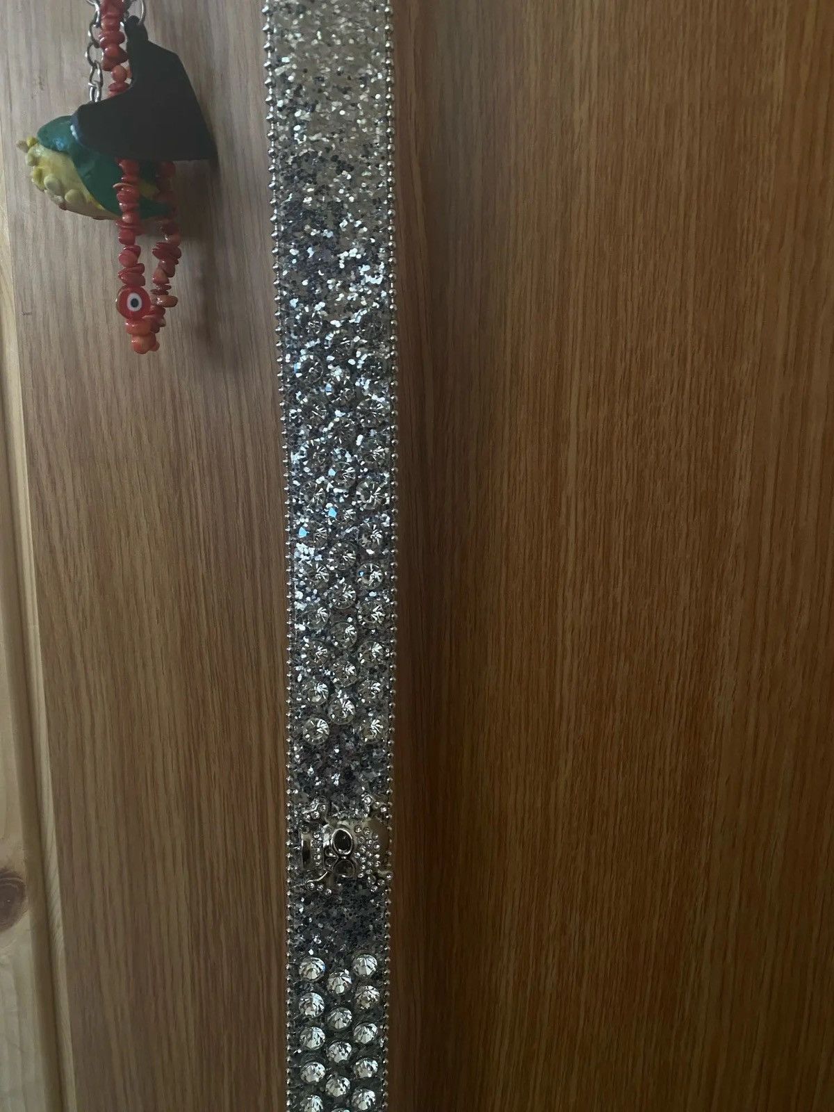 Leather Gorgeous Rhinestone Studded PU Leather Belt Size ONE SIZE - 6 Thumbnail