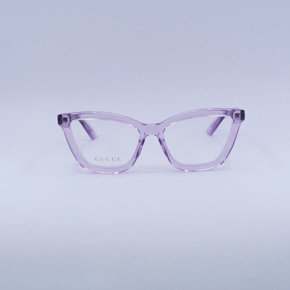 Gucci 🕶️ New Gucci GG1686O 008 Eyeglasses - Transparent Violet Size ONE SIZE - 2 Thumbnail