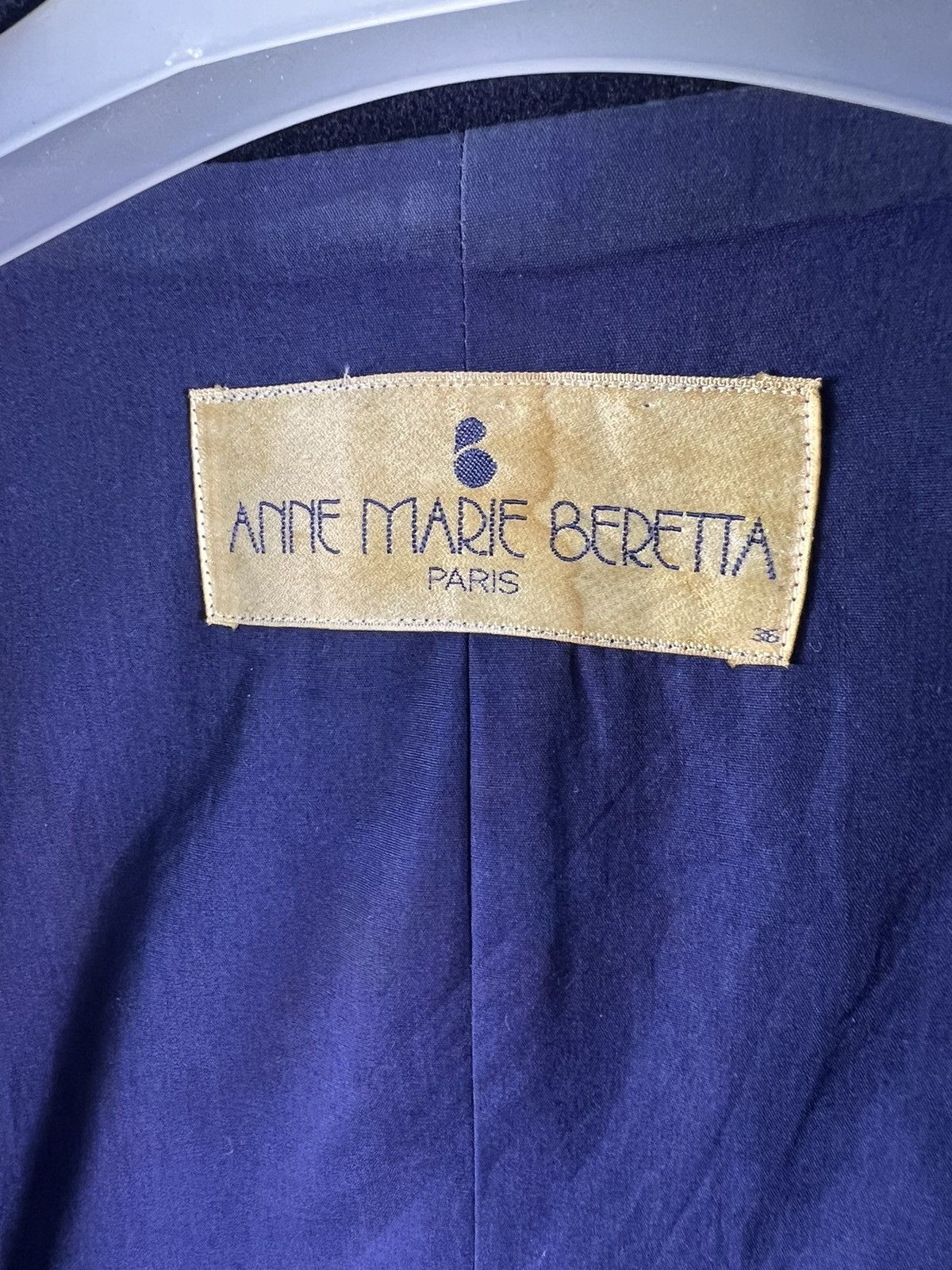 Vintage 🔥80s Fashion Show Anne Marie Beretta,Heavy Coat manches Size US M / EU 48-50 / 2 - 12 Thumbnail