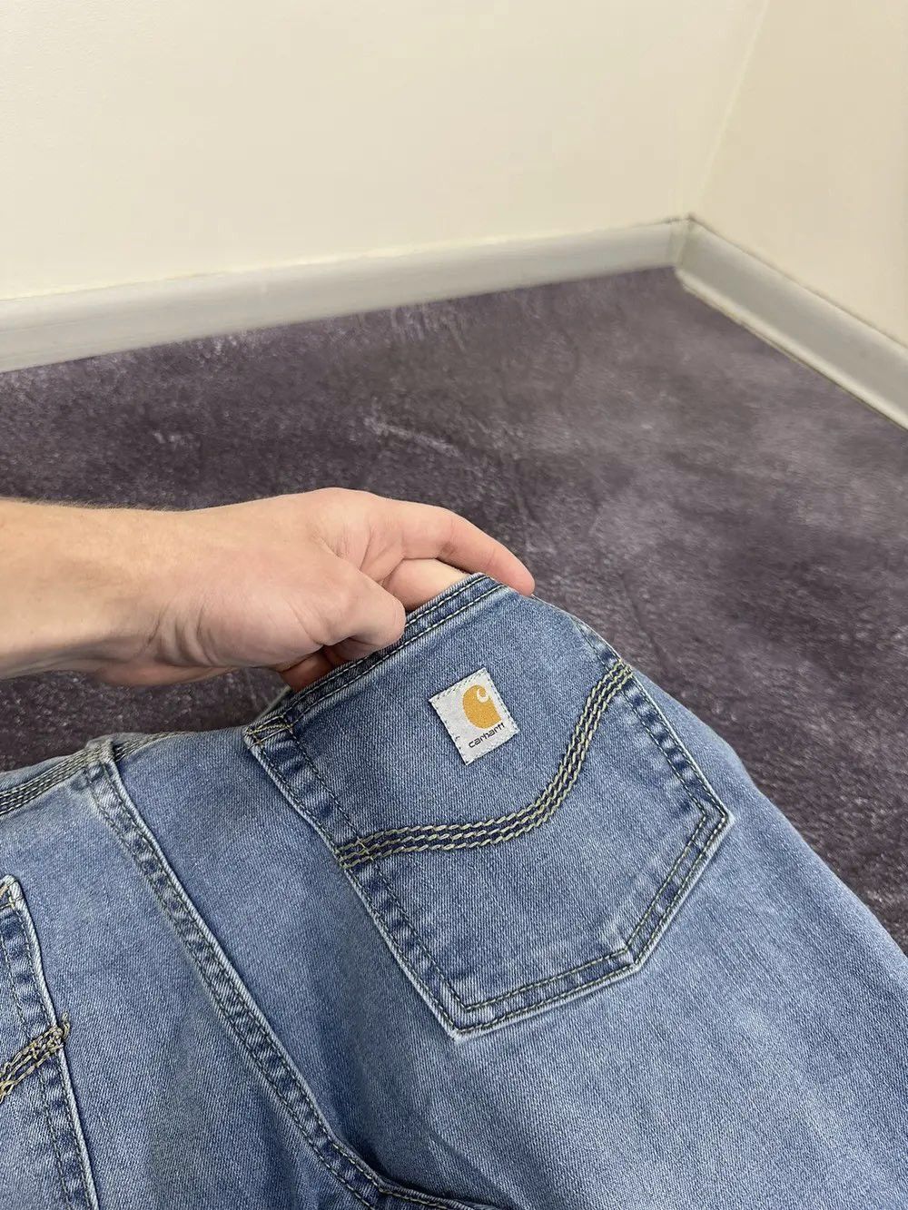 Carhartt Vintage Cahrartt USA Bootcut Light Blue Hype Flared Jeans Size 32" / US 10 / IT 46 - 8 Thumbnail