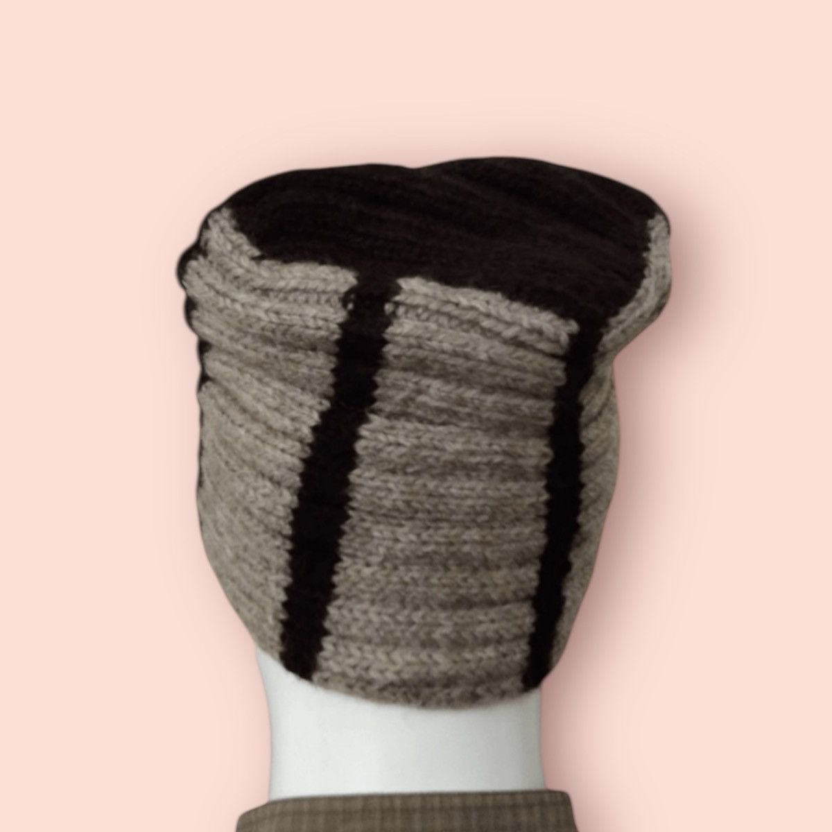 Japanese Brand VERSATILE ROLLED KNITTED WOOL BEANIE HAT Size ONE SIZE - 11 Thumbnail