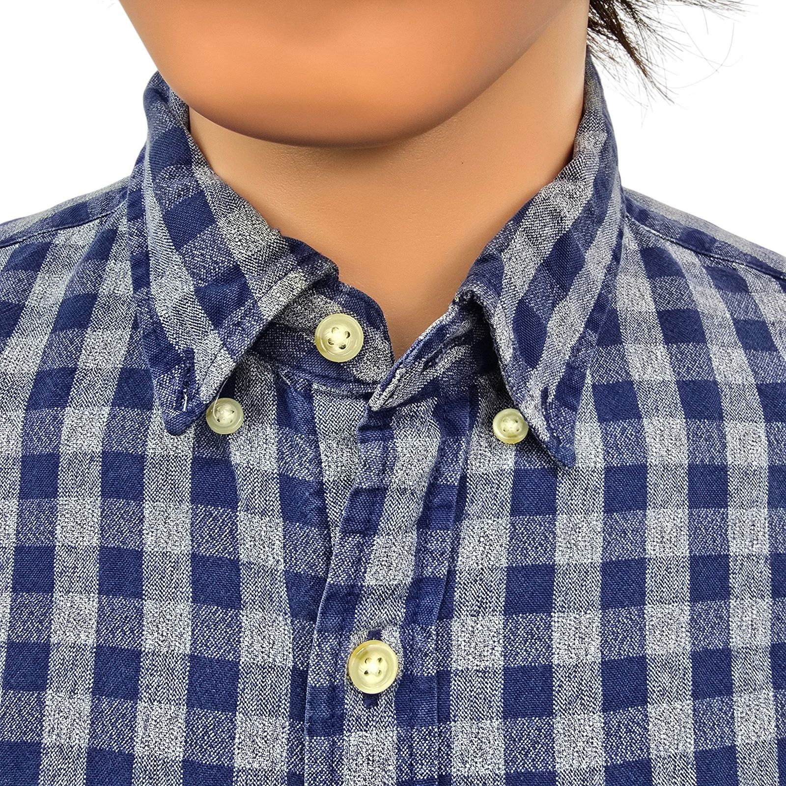 J.Crew J.Crew Jaspe Cotton Shirt Men M Blue Gray Gingham Slim L/S Size US M / EU 48-50 / 2 - 5 Thumbnail