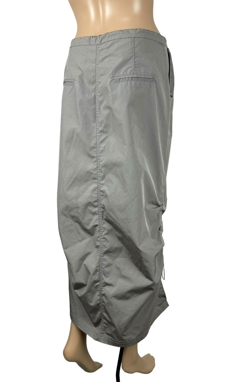 Designer Apea Nylon Maxi Skirt Drawstring Long size L Size 28" / US 6 / IT 42 - 8 Thumbnail