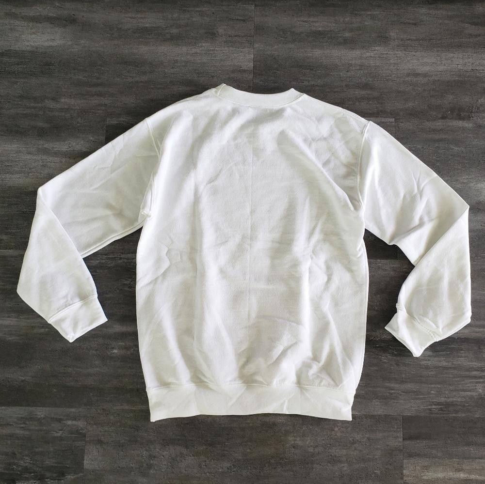 Gildan White Life Beyond Likes Sweatshirt Long Sleeve Size S / US 4 / IT 40 - 2 Thumbnail
