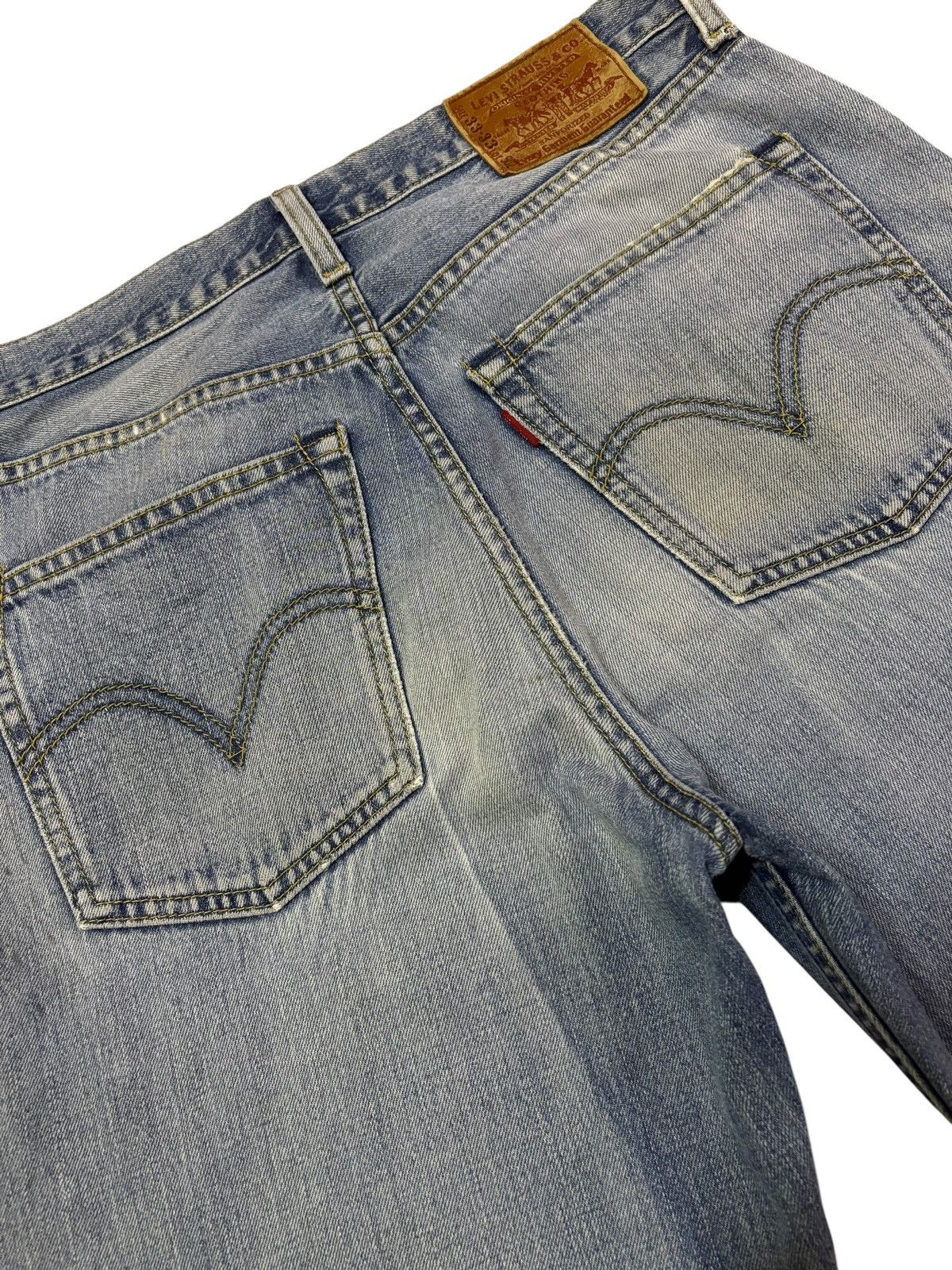 Levi's Vtg 90s Levis 502 Blue Wash Distressed Jeans Size US 31 - 6 Thumbnail