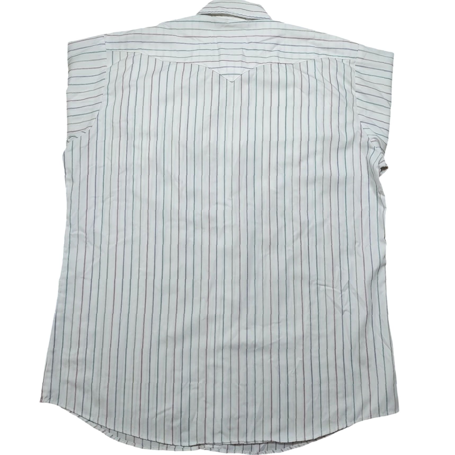 Vintage VINTAGE Panhandle Slim Shirt Mens 17 X 35 White Striped Pearl Snap Western Cowboy Shirt Mens 17 X 35 White Striped Pearl Snap Western Cowboy Size US XL / EU 56 / 4 - 3 Thumbnail