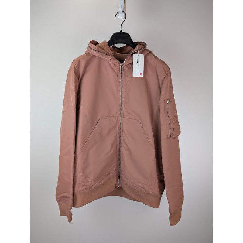 Rick Owens Drkshdw o1rshd1 Full Zip Gimp Imbottito Bomber Jacket Hoodie in Pink Size US XL / EU 56 / 4 - 1 Thumbnail