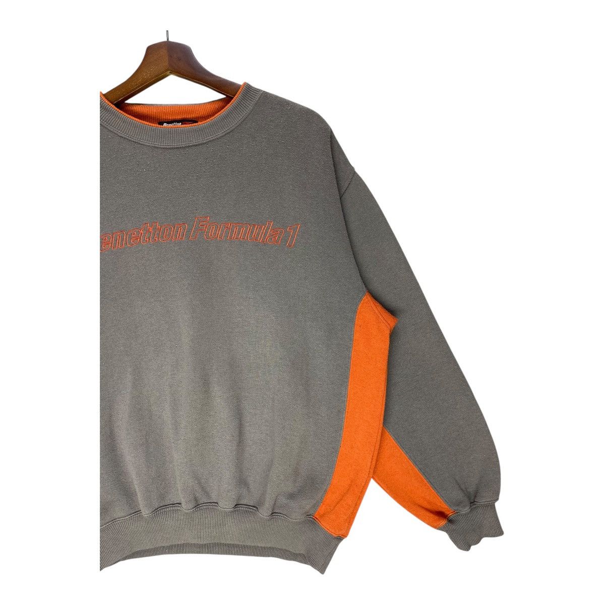 Benetton Vintage Benetton Formula 1 Racing Team Sweatshirt Spellout Size US L / EU 52-54 / 3 - 4 Thumbnail