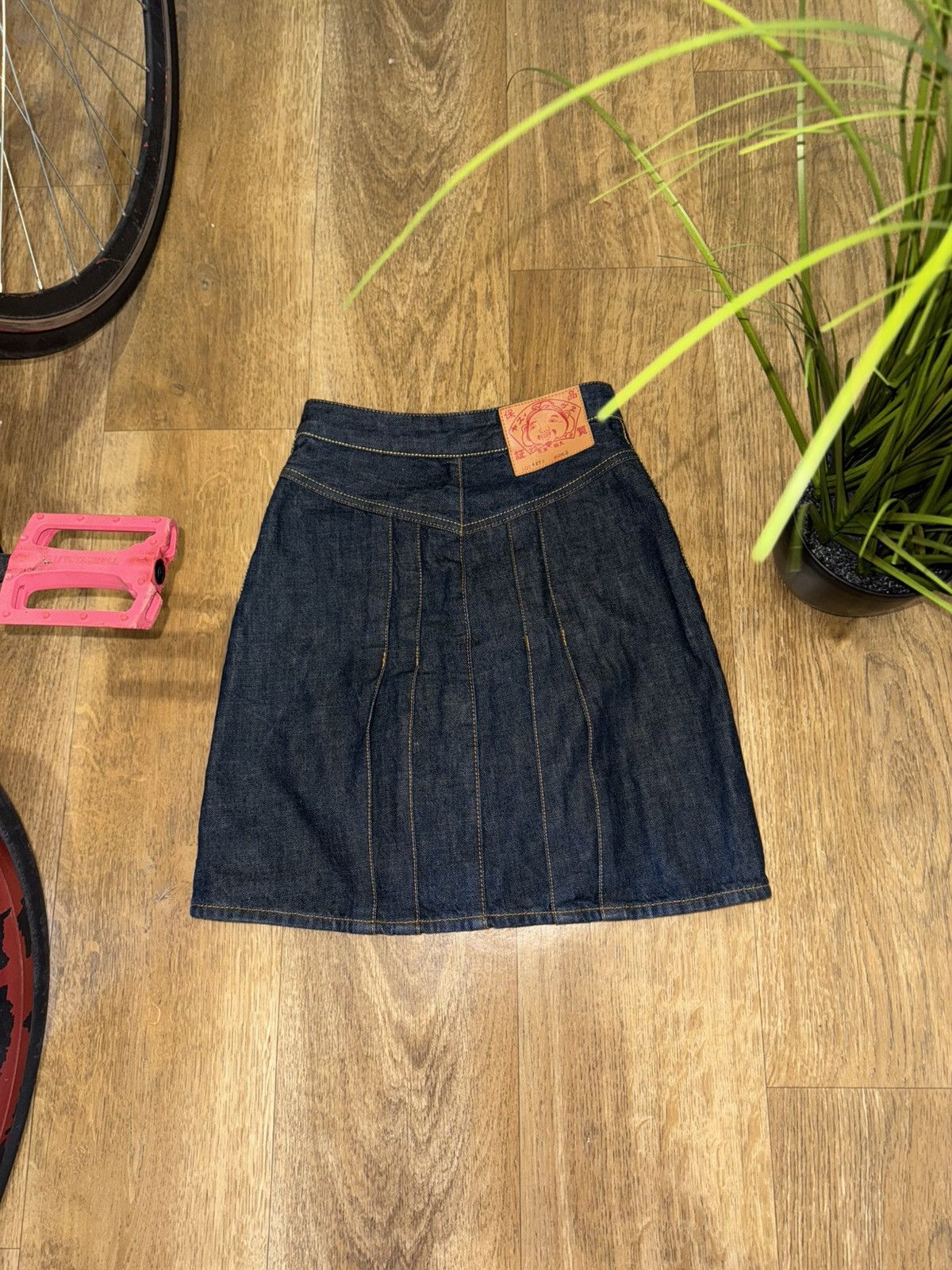 Evisu VINTAGE EVISU RARE JEANS 2000s MIDI SKIRT Size 26" / US 2 / IT 38 - 4 Thumbnail