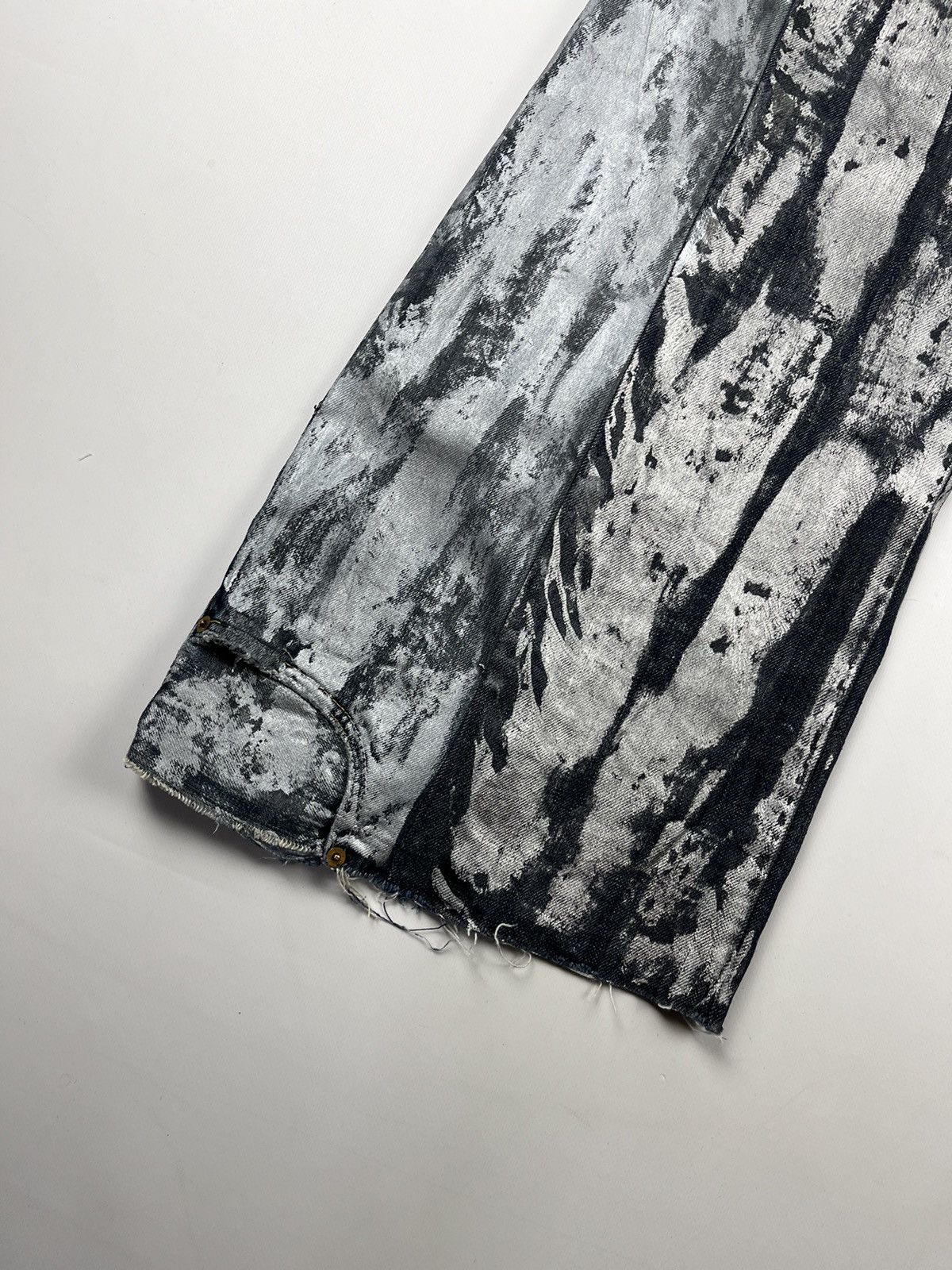 Japanese Brand × Vintage Jeans Dirty Pants patchwork crash denim thrashed distressed Size US 30 / EU 46 - 6 Thumbnail
