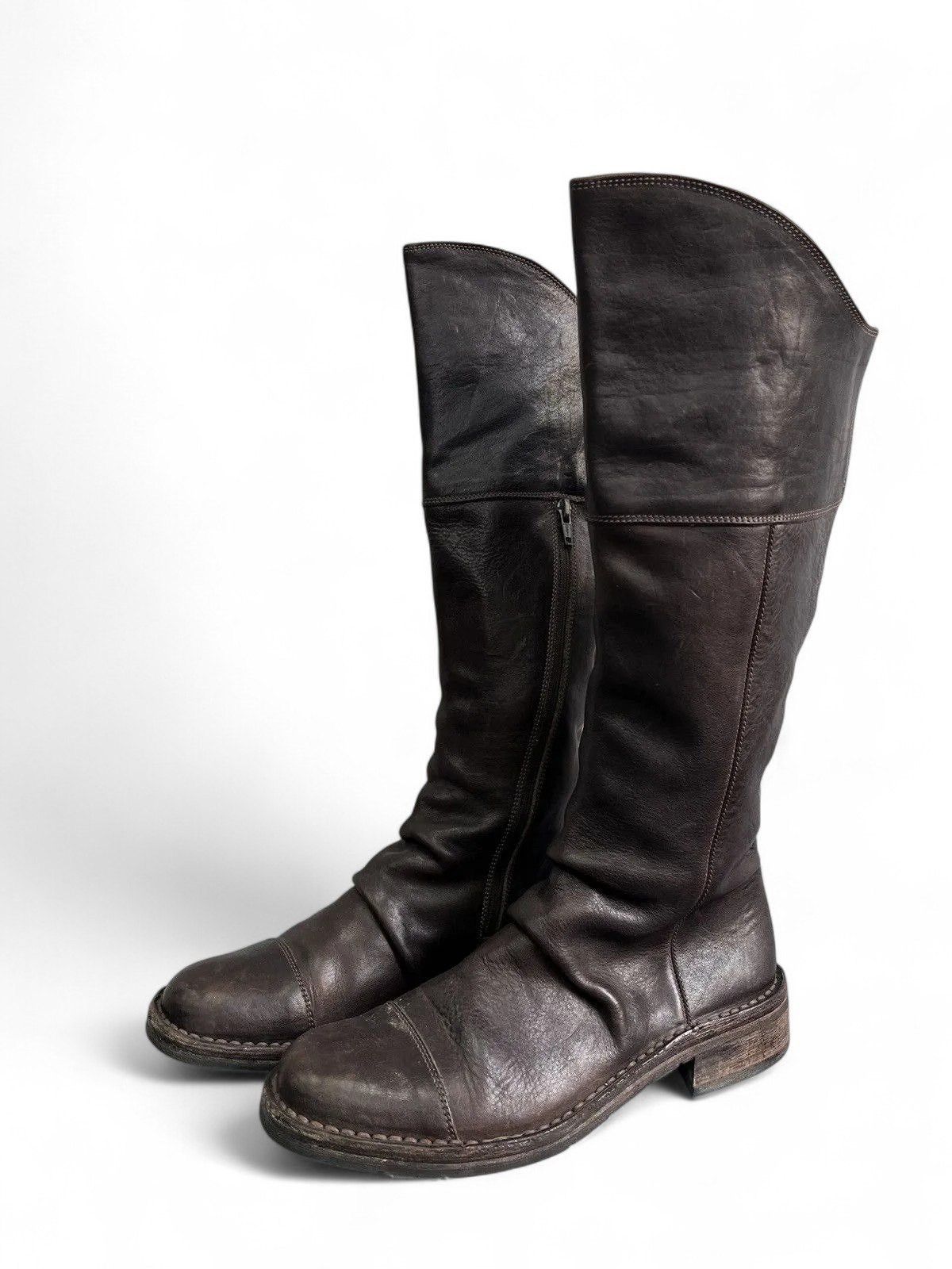 A.S.98 A.S. 98 Brown Leather Boots moto high Vintage Riding Style Size US 8 / IT 38 - 4 Thumbnail