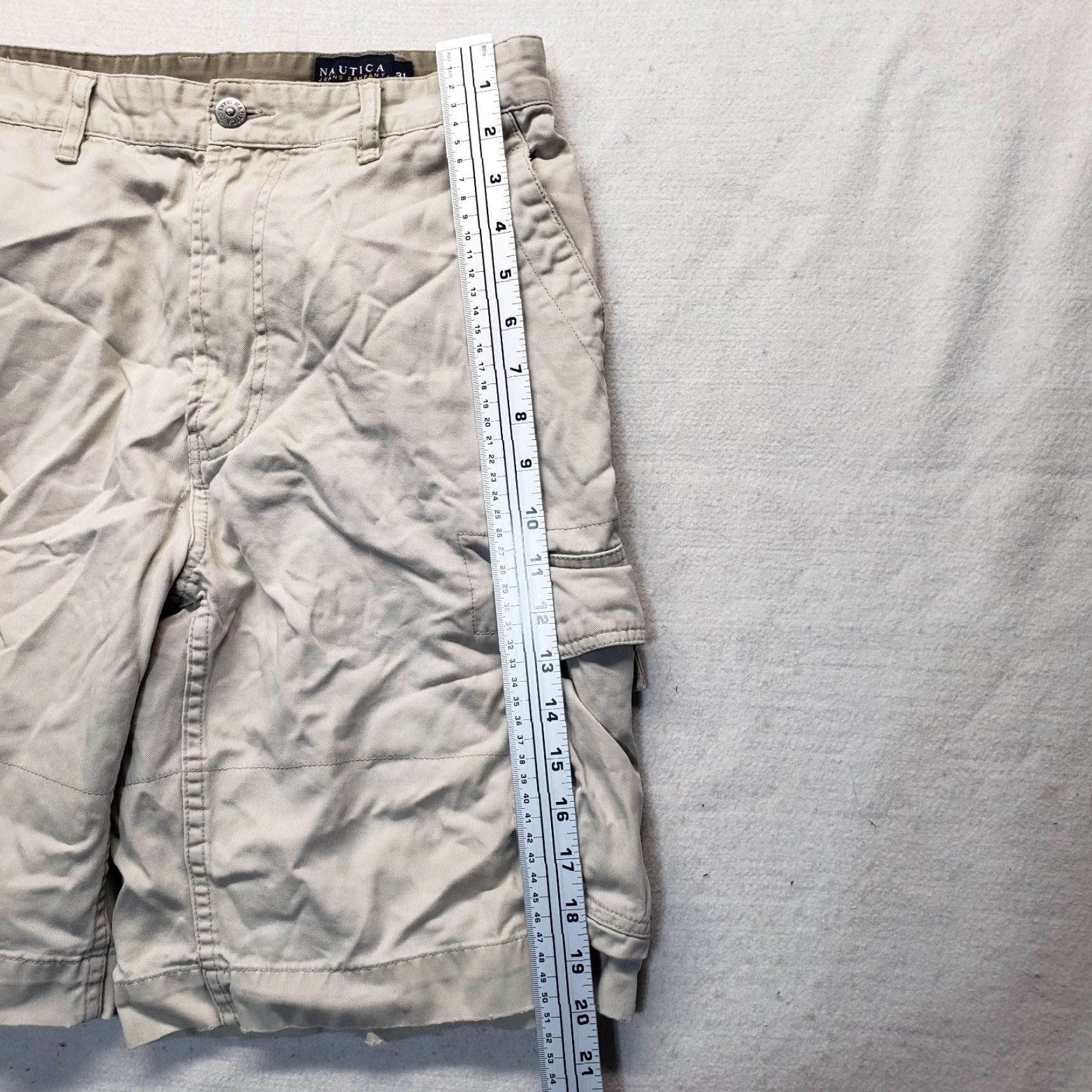 Nautica VINTAGE Nautica Cargo Shorts Men's Size 31 Khaki Cotton 90s Size US 31 - 4 Thumbnail