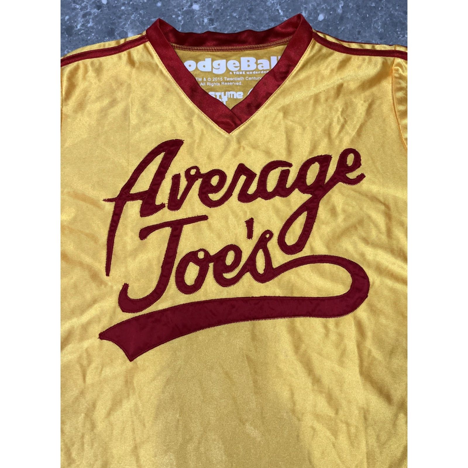 Vintage VINTAGE Costume Agent Dodgeball Movie Average Joes Short Sleeve Jersey Mens Size Medium Yellow Shirt Movie uniforms 90s? Size US M / EU 48-50 / 2 - 2 Thumbnail